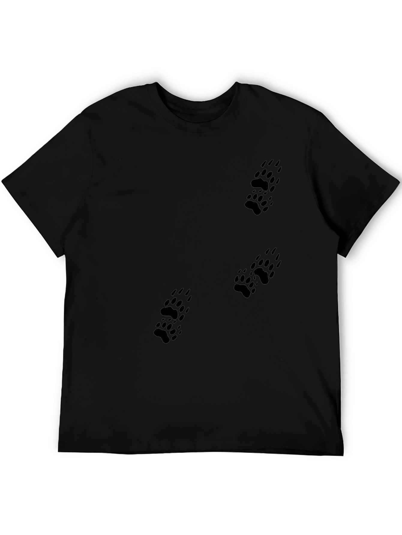 Black Black Bear Paw Print T-Shirt - Men's view 5