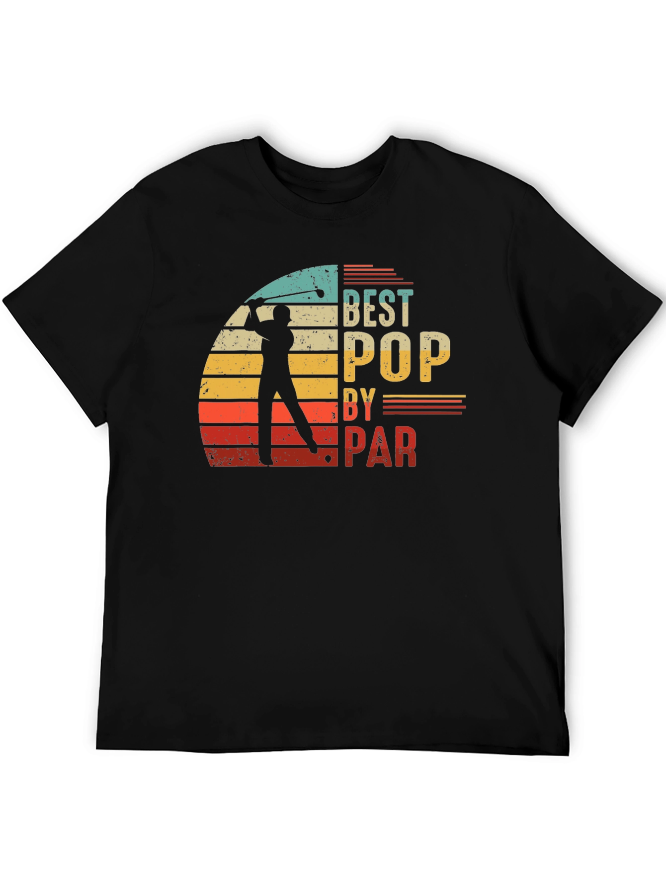Black Best Pop by Par T-Shirt Golf Lover Dad Tee view 5