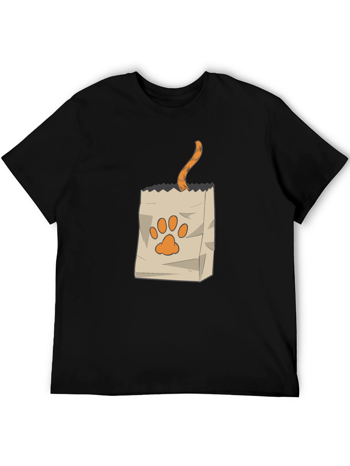 Black Cat in Bag Graphic Tee - Funny Pet Lover Shirt view 5