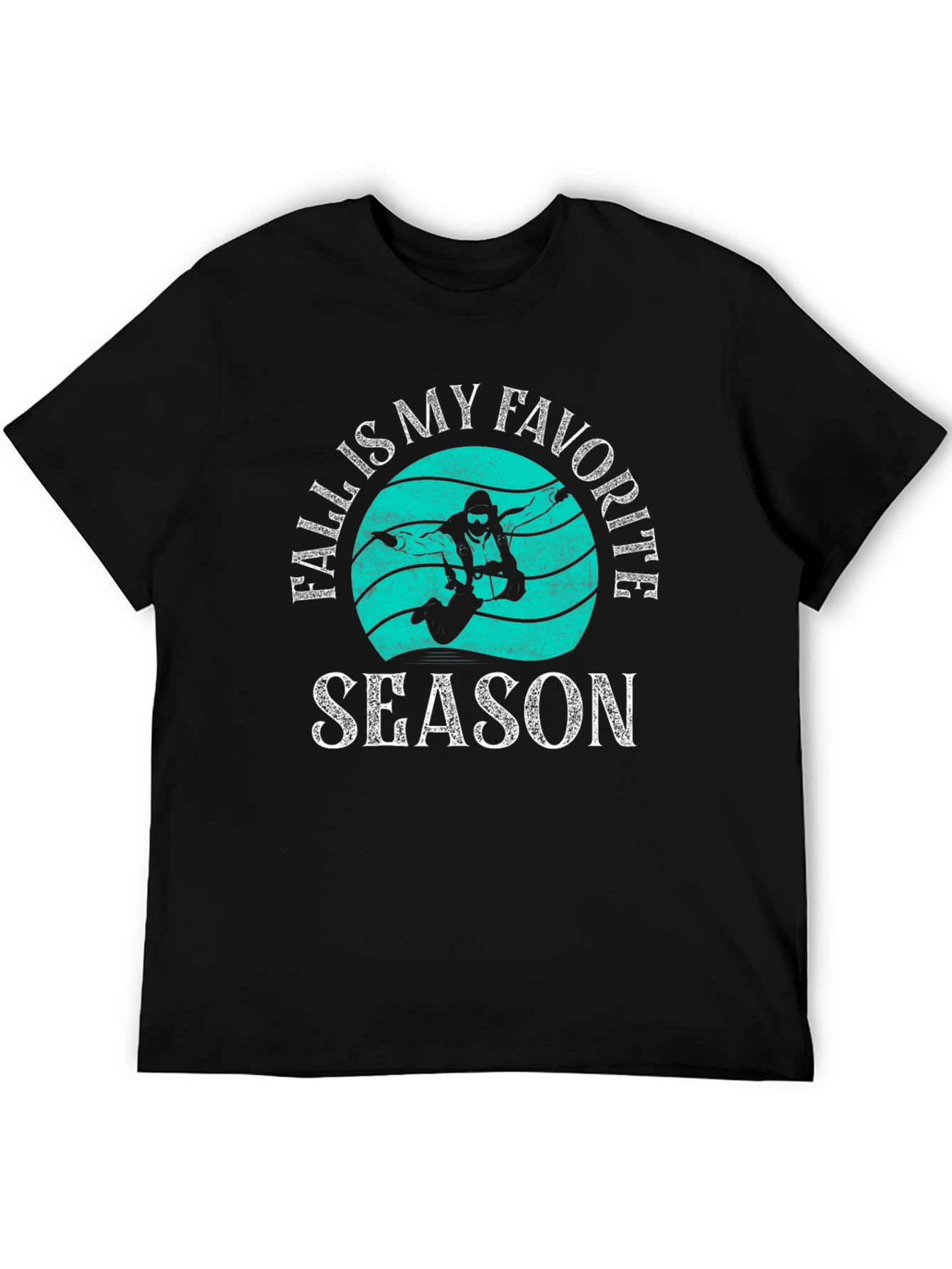Black Fall is My Favorite Season Skydiving T-Shirt view 5