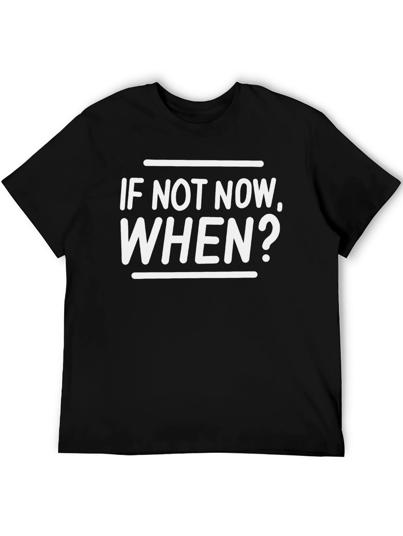 Black If Not Now, When? Graphic Tee view 5