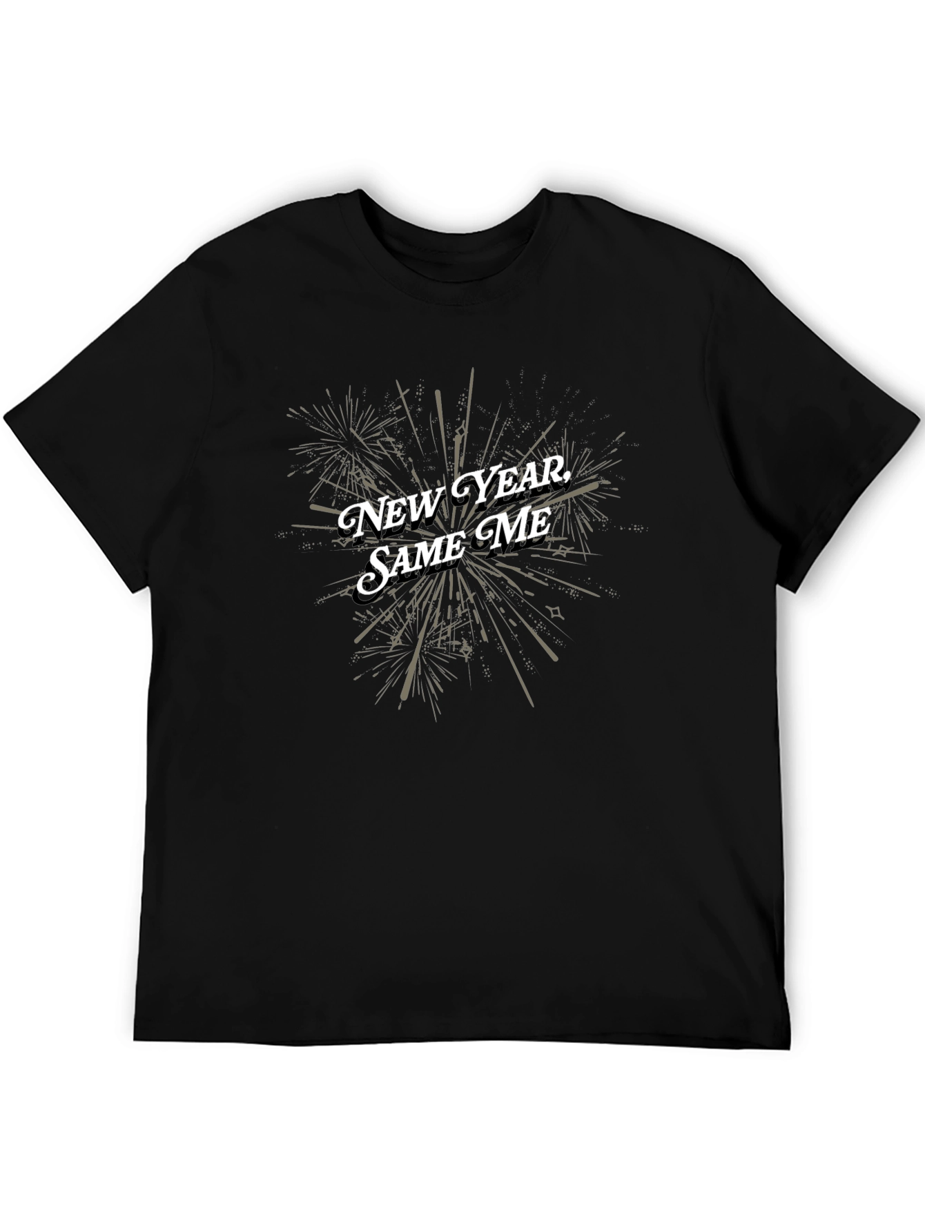 Black New Year, Same Me Black Graphic Tee view 5