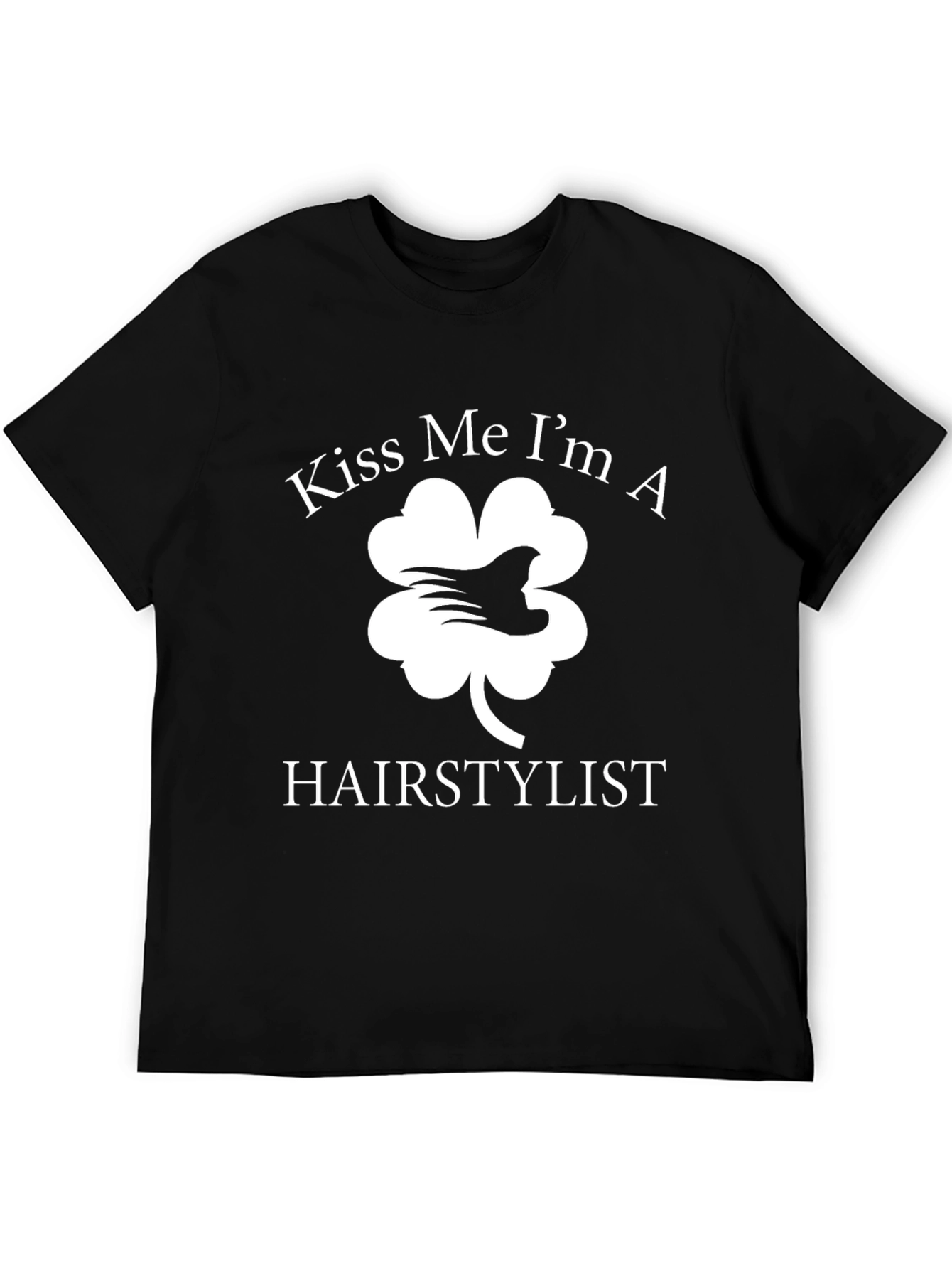 Black Kiss Me I'm A Hair Stylist T-Shirt view 5