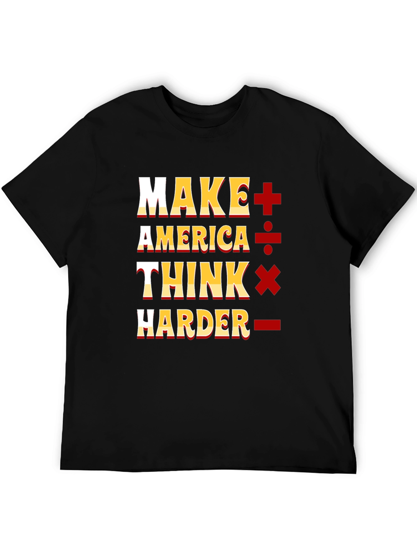 Black Make America Think Harder Graphic T-Shirt view 5