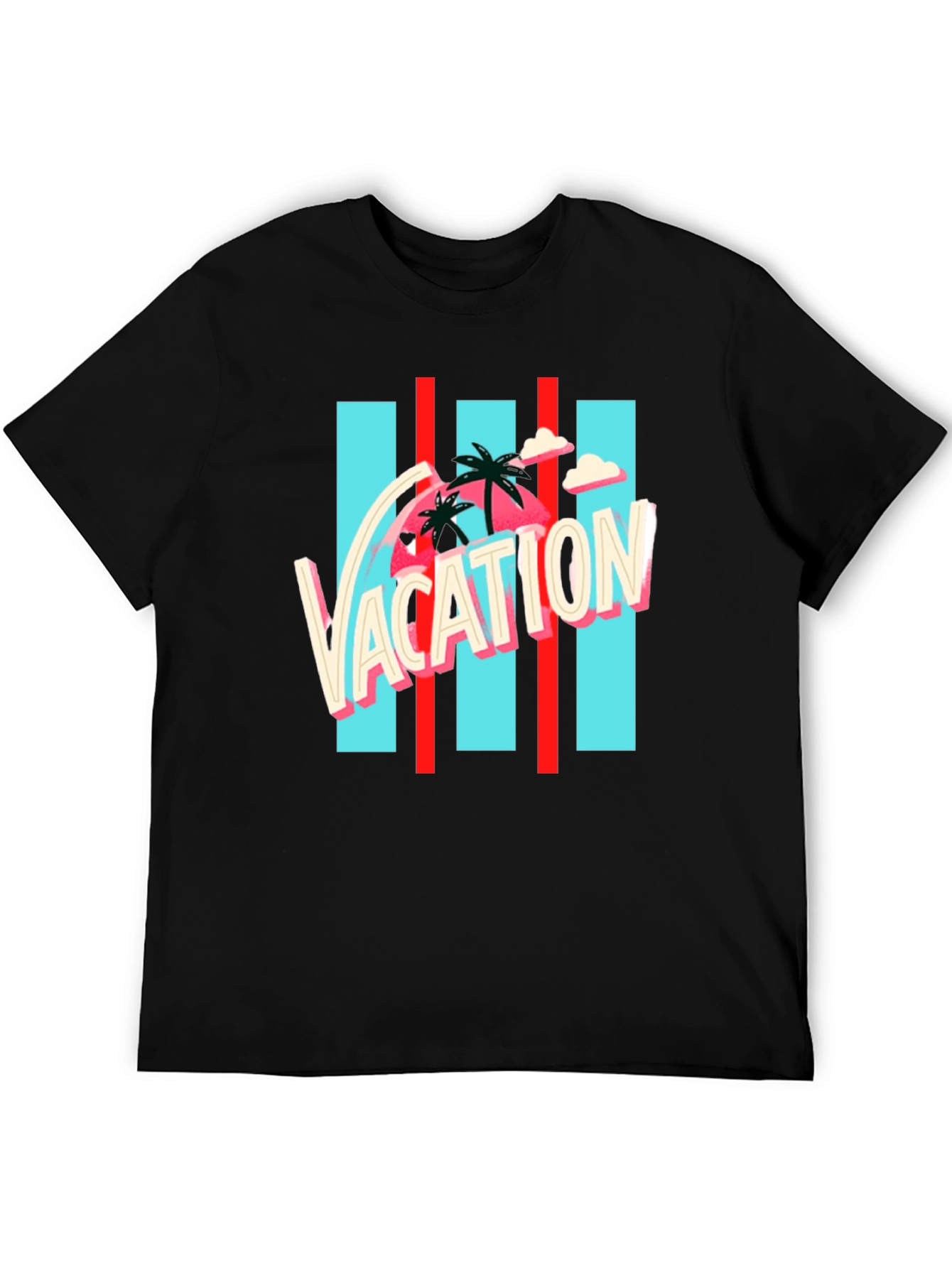 Vacation Graphic Tee - Retro Palm Design - 5