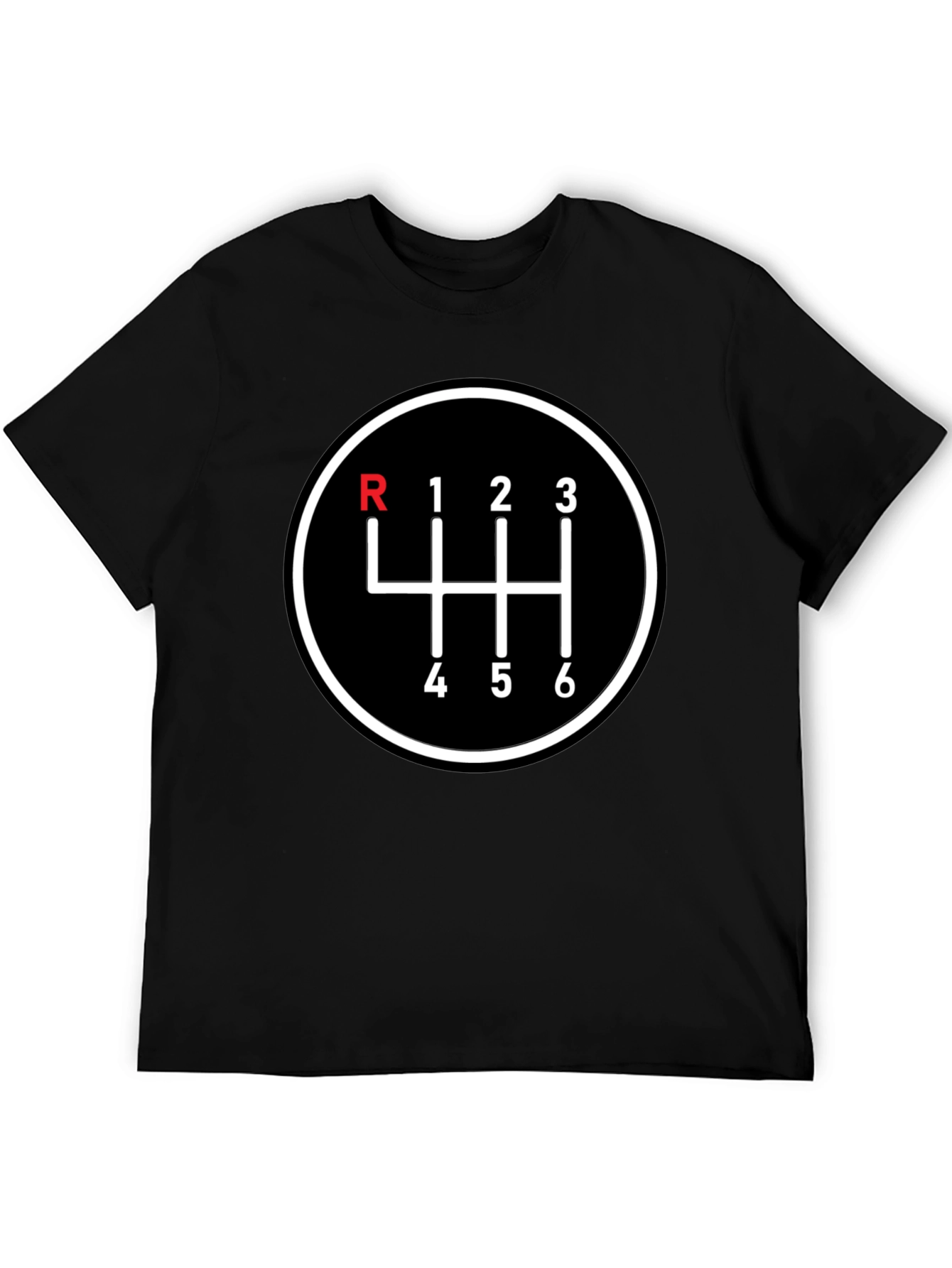 Black Manual Transmission 6-Speed T-Shirt view 5