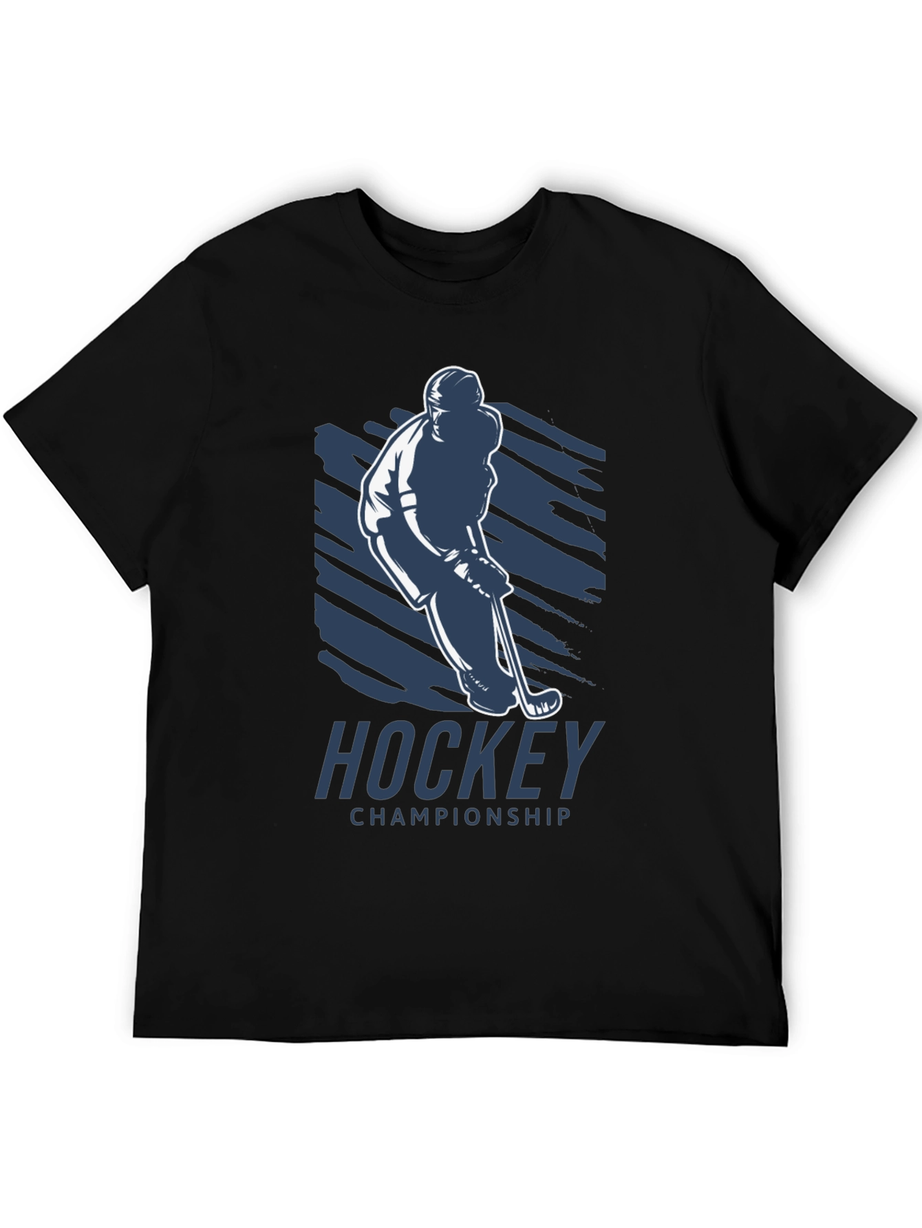 Black Hockey Championship T-Shirt - Black view 5