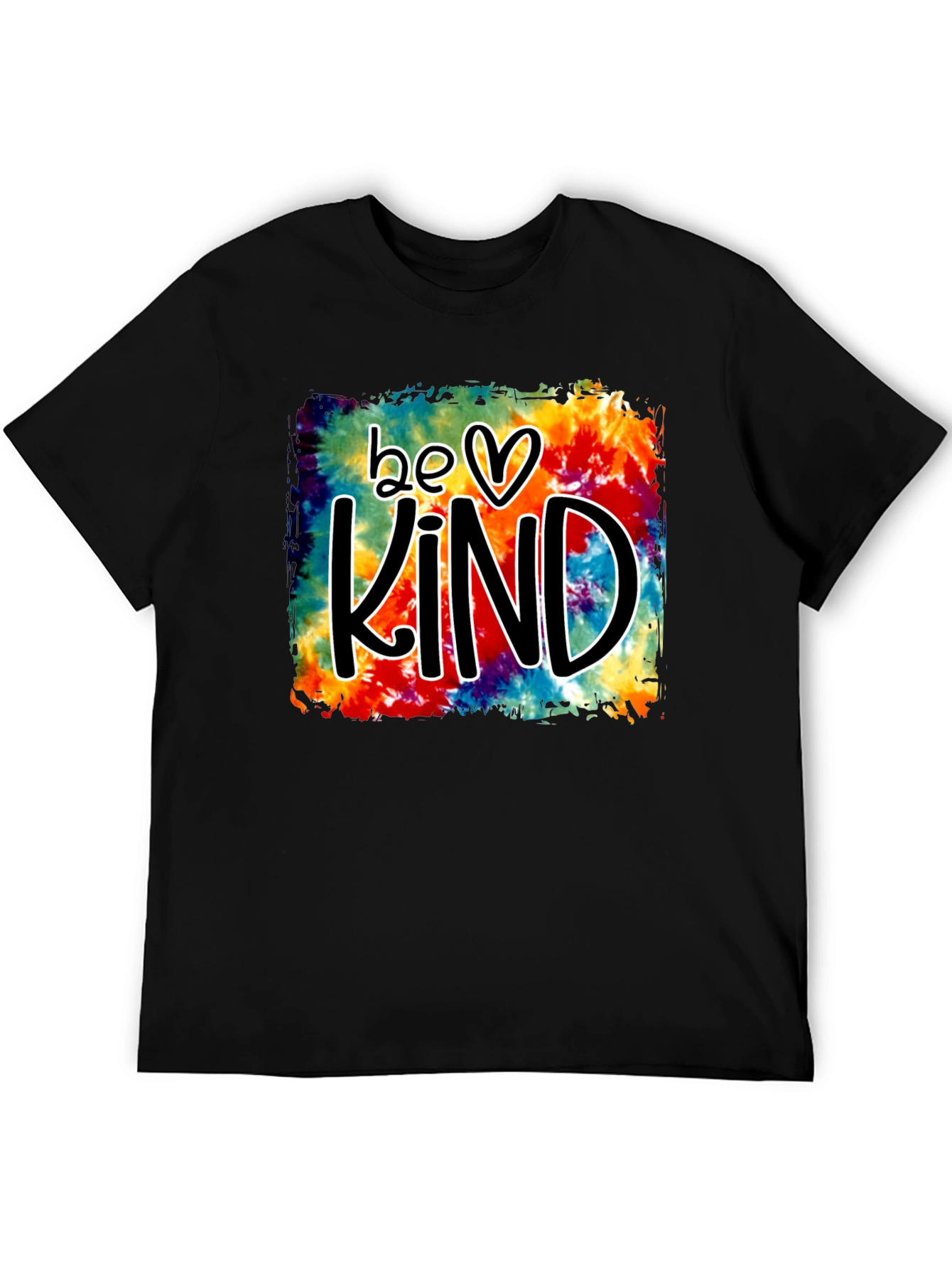 Black Be Kind Tie-Dye Graphic T-Shirt view 5