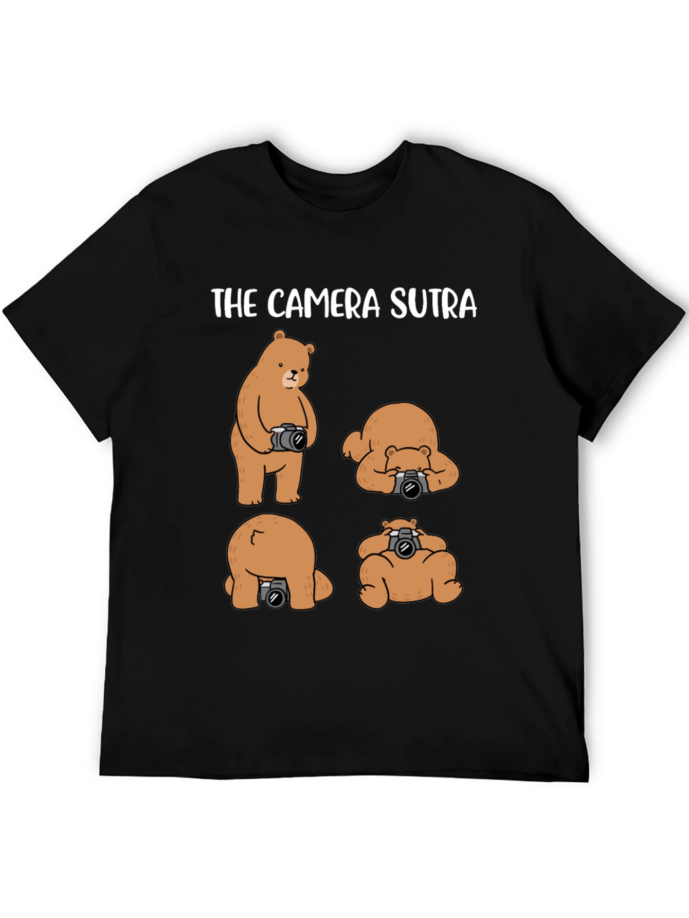 Black The Camera Sutra T-Shirt: Bear Photography Humor view 5