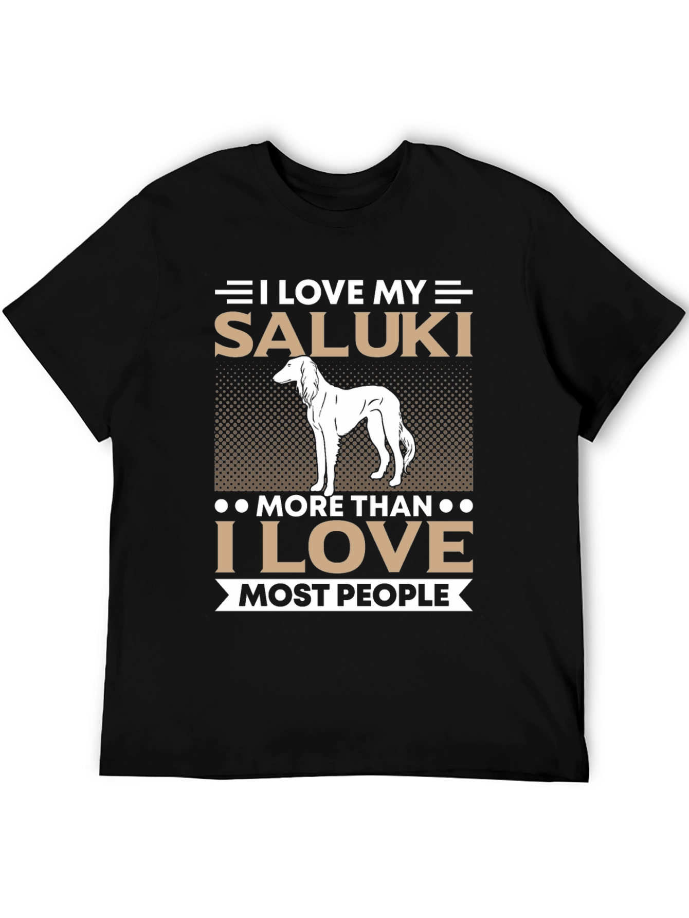 Black I Love My Saluki Dog T-Shirt, Saluki Lover Gift view 5