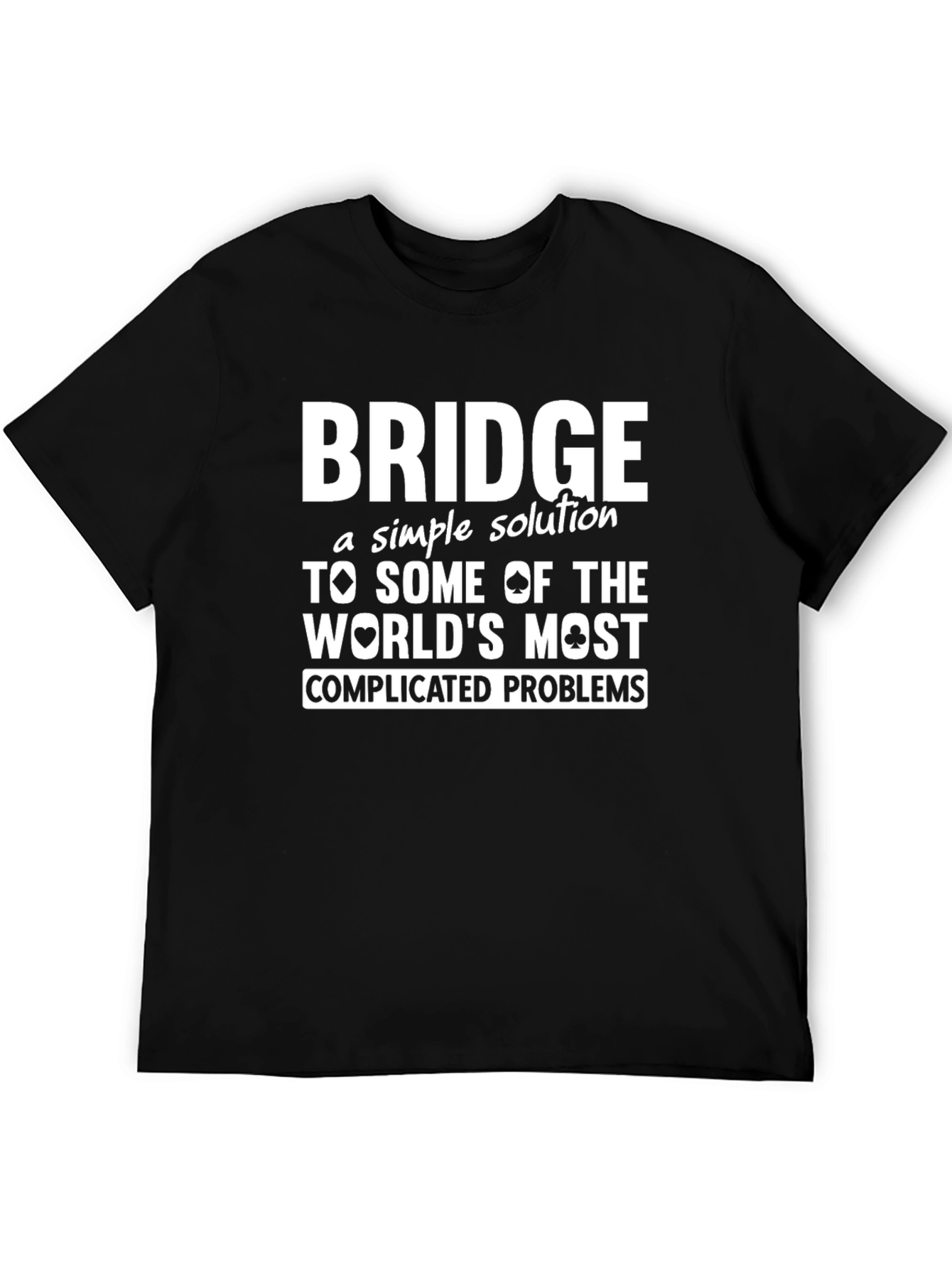 Bridge Card Game Graphic T-Shirt - Simple Solution - 5