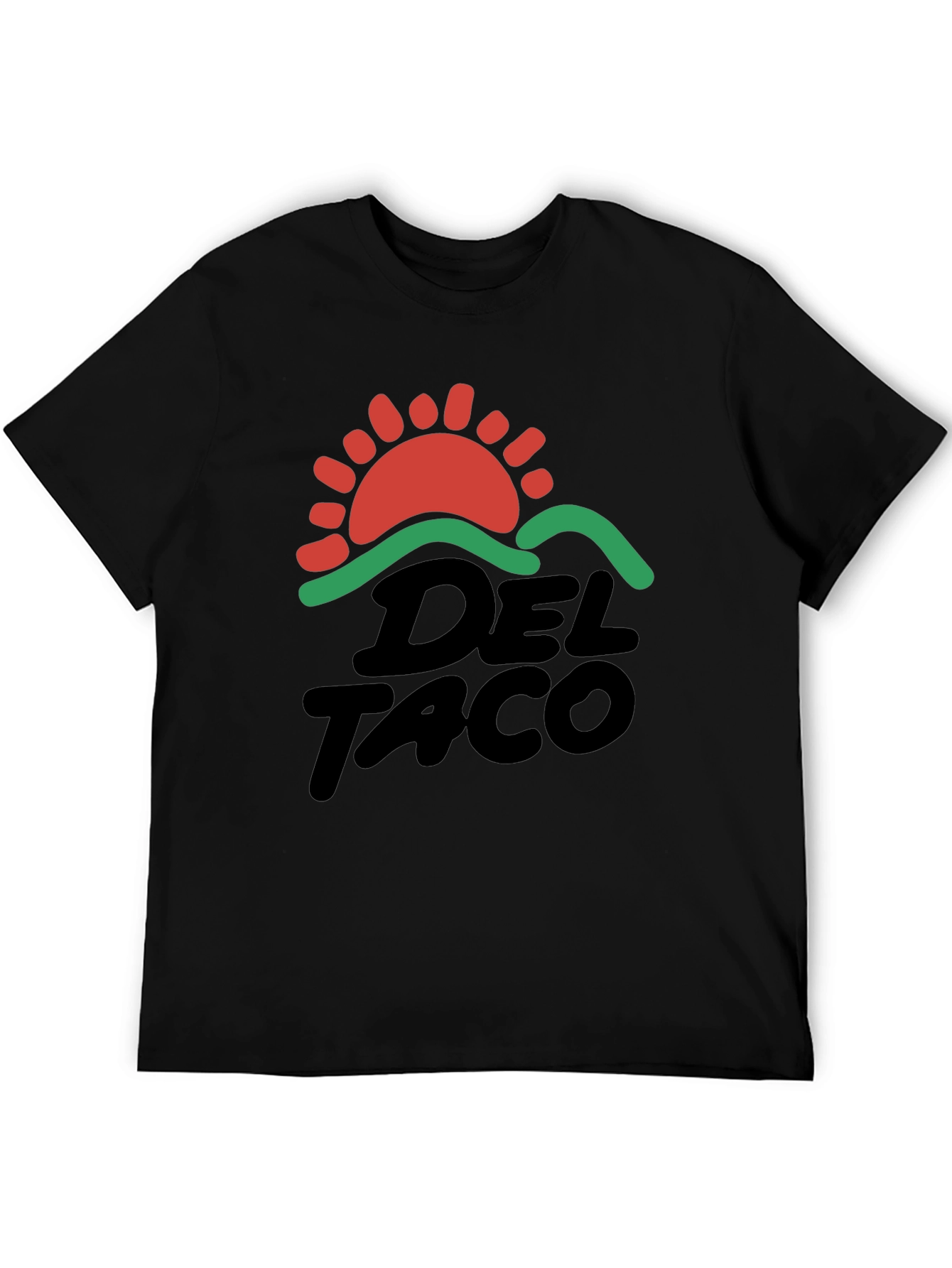 Black Del Taco Graphic T-Shirt Black Cotton Blend view 5