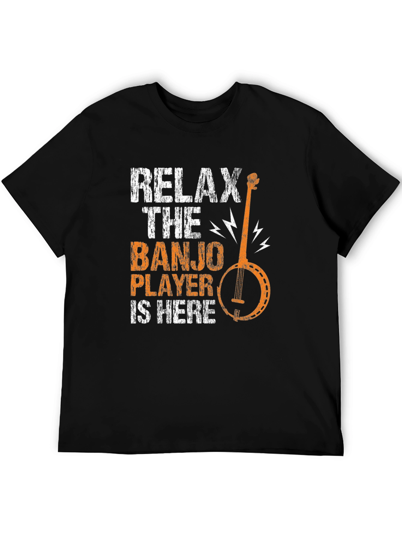 Black Relax The Banjo Player Is Here T-Shirt view 5
