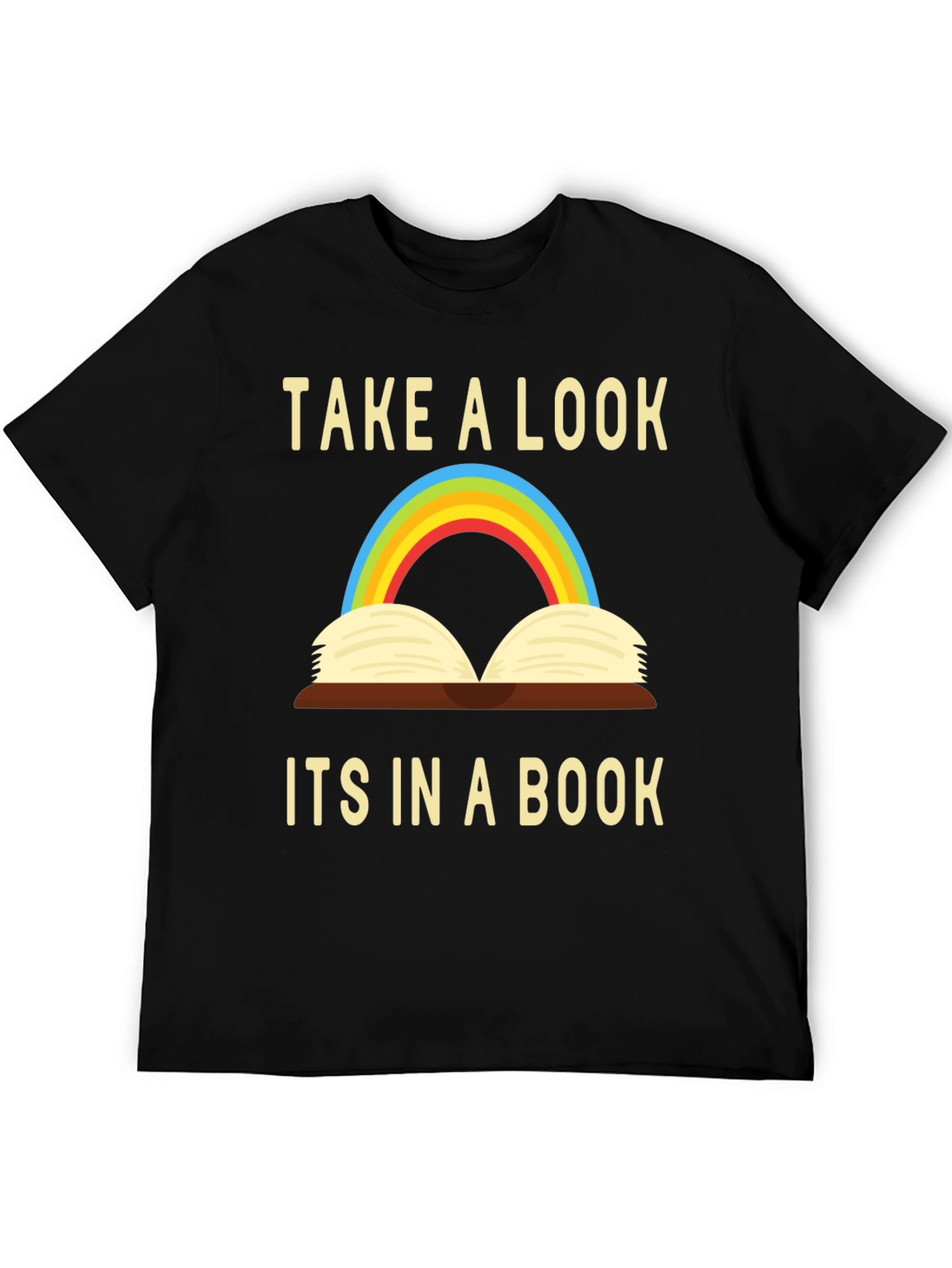 Black Take a Look - It's in a Book T-Shirt view 5