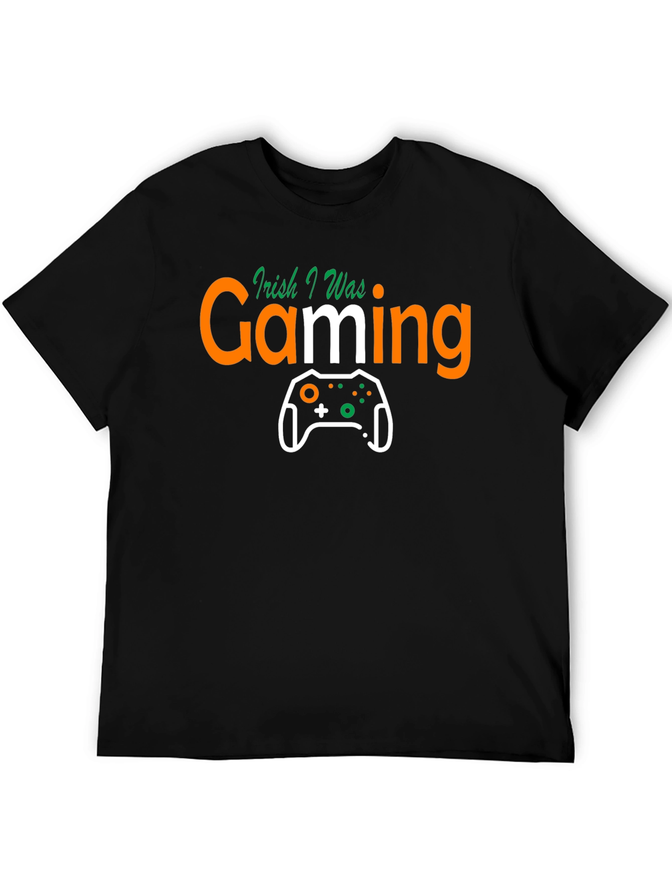 Black Irish I Was Gaming T-Shirt, St. Patrick's Day view 5