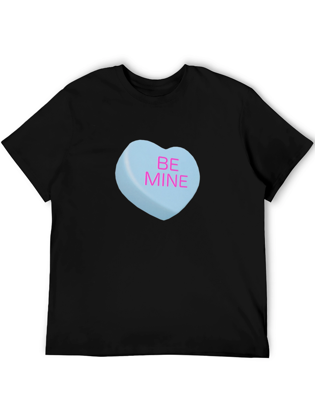 Black Be Mine Heart Candy Graphic T-Shirt view 5