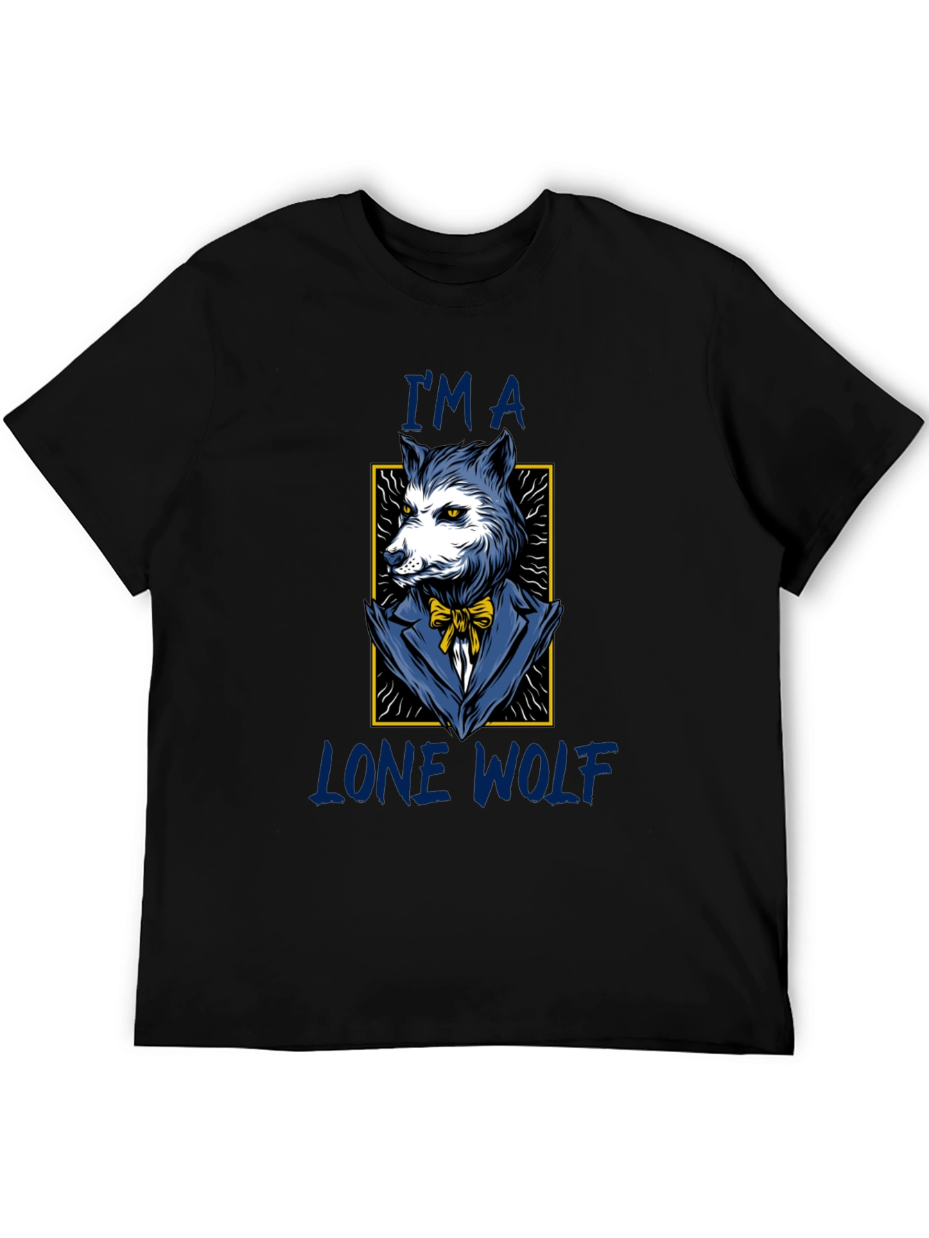 Black Lone Wolf T-Shirt - Stylish Animal Graphic Tee view 5