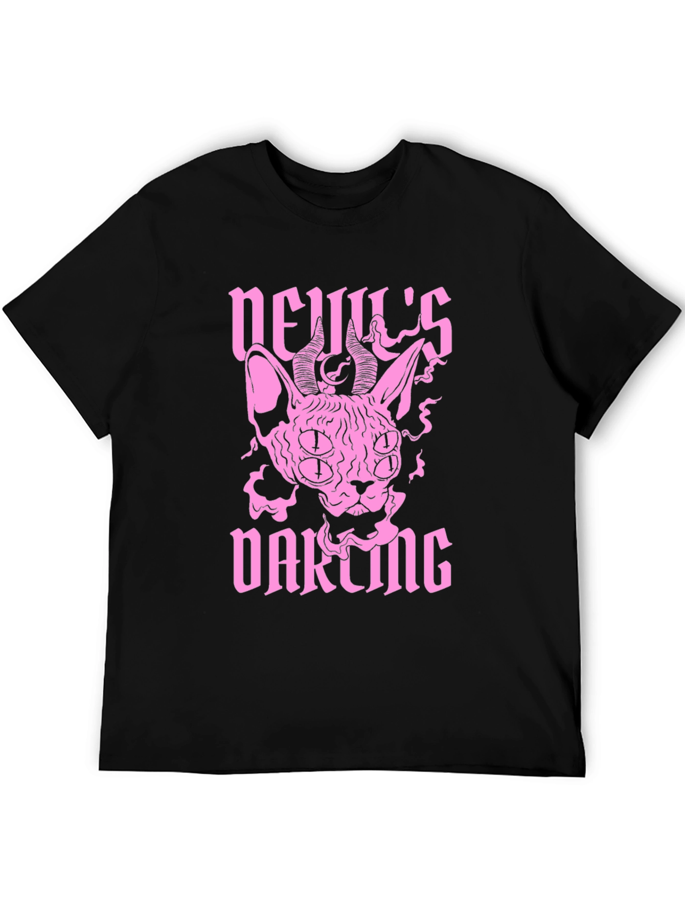 Black Devil's Darling Black Graphic T-Shirt view 5