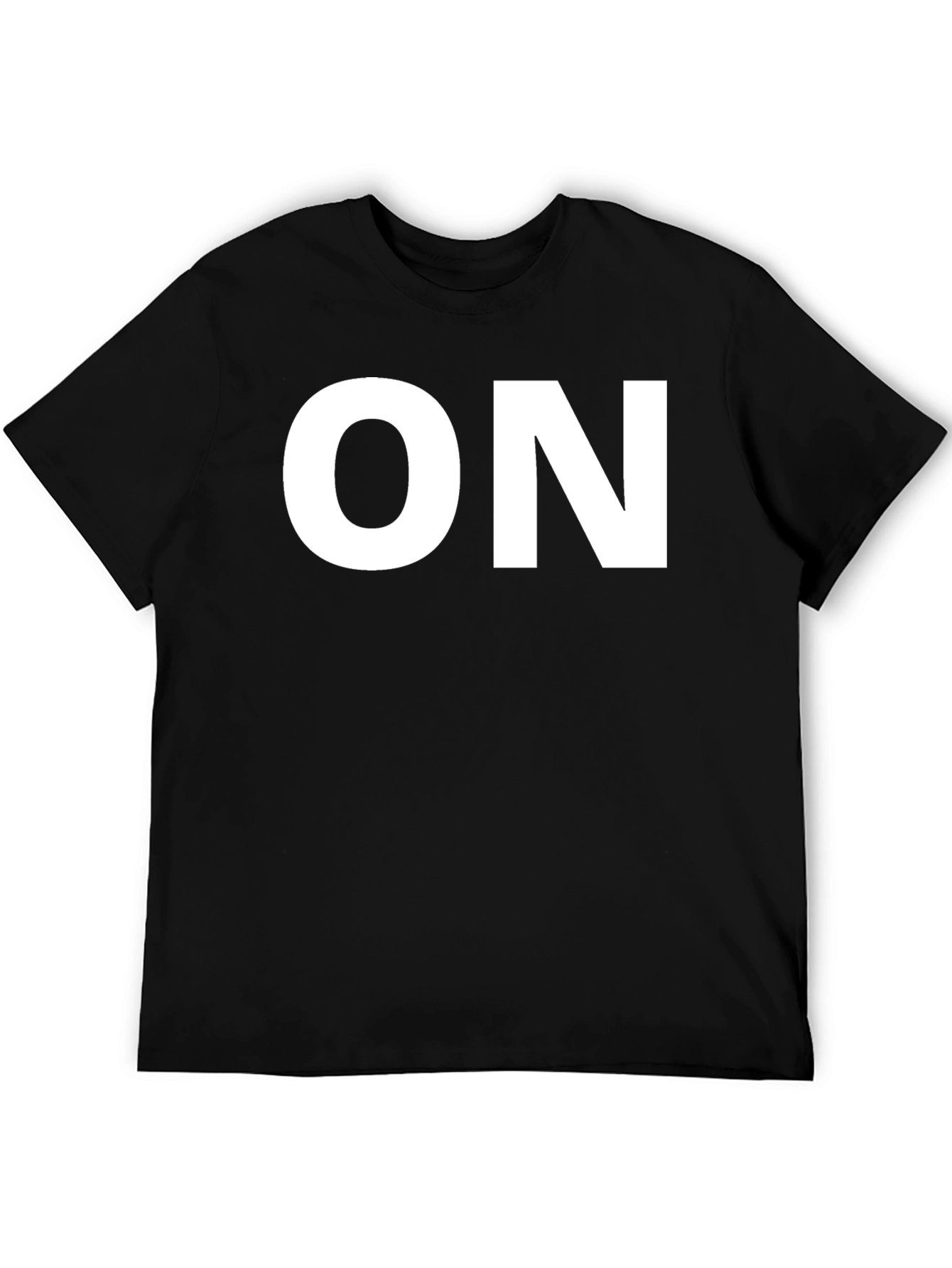 Black Bold "ON" Graphic Black T-Shirt view 5