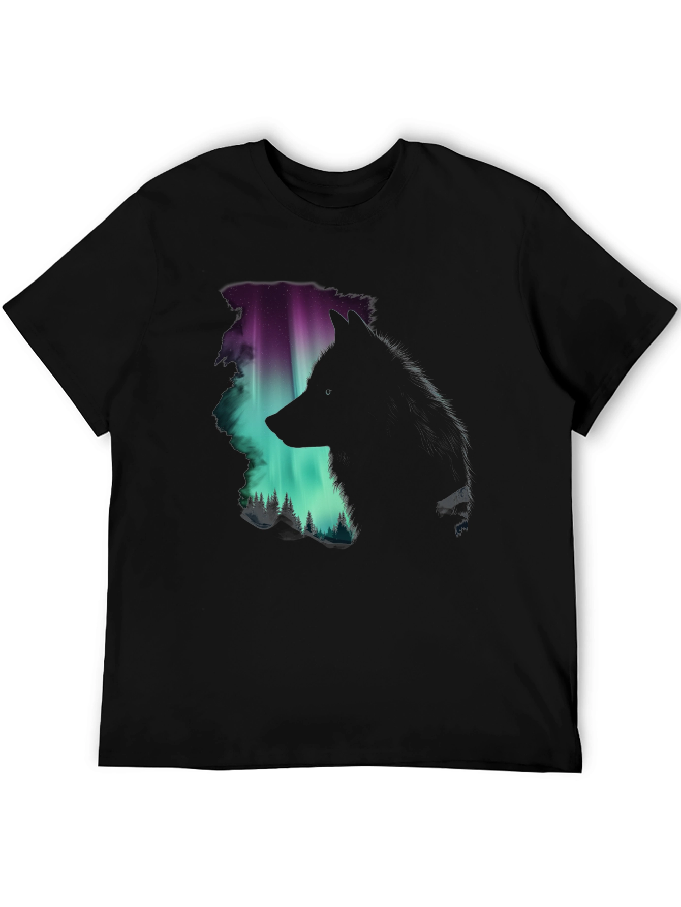 Wolf Aurora Graphic Tee - Nature's Embrace - 5