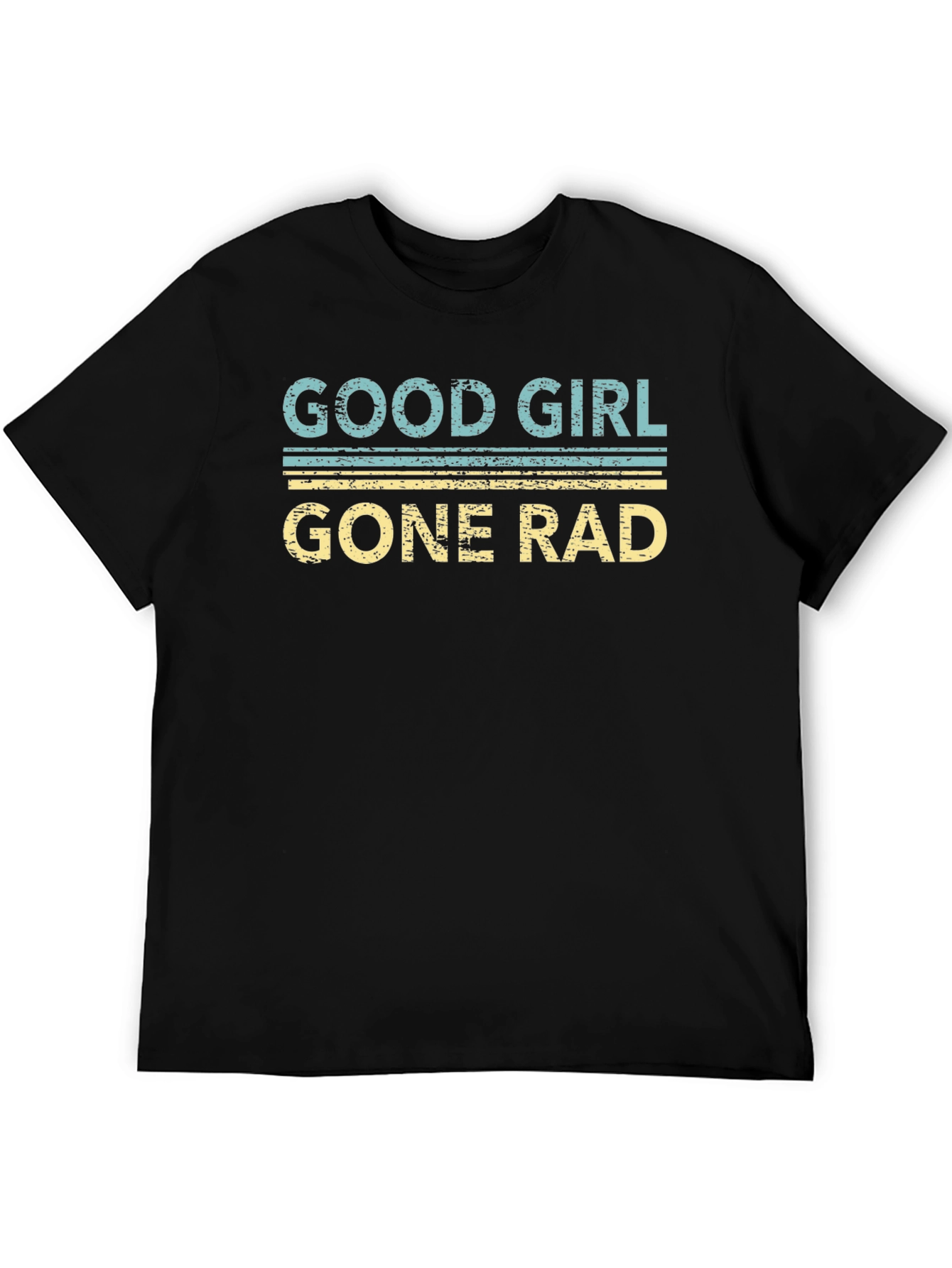 Black Good Girl Gone Rad Black Graphic Tee Shirt view 5
