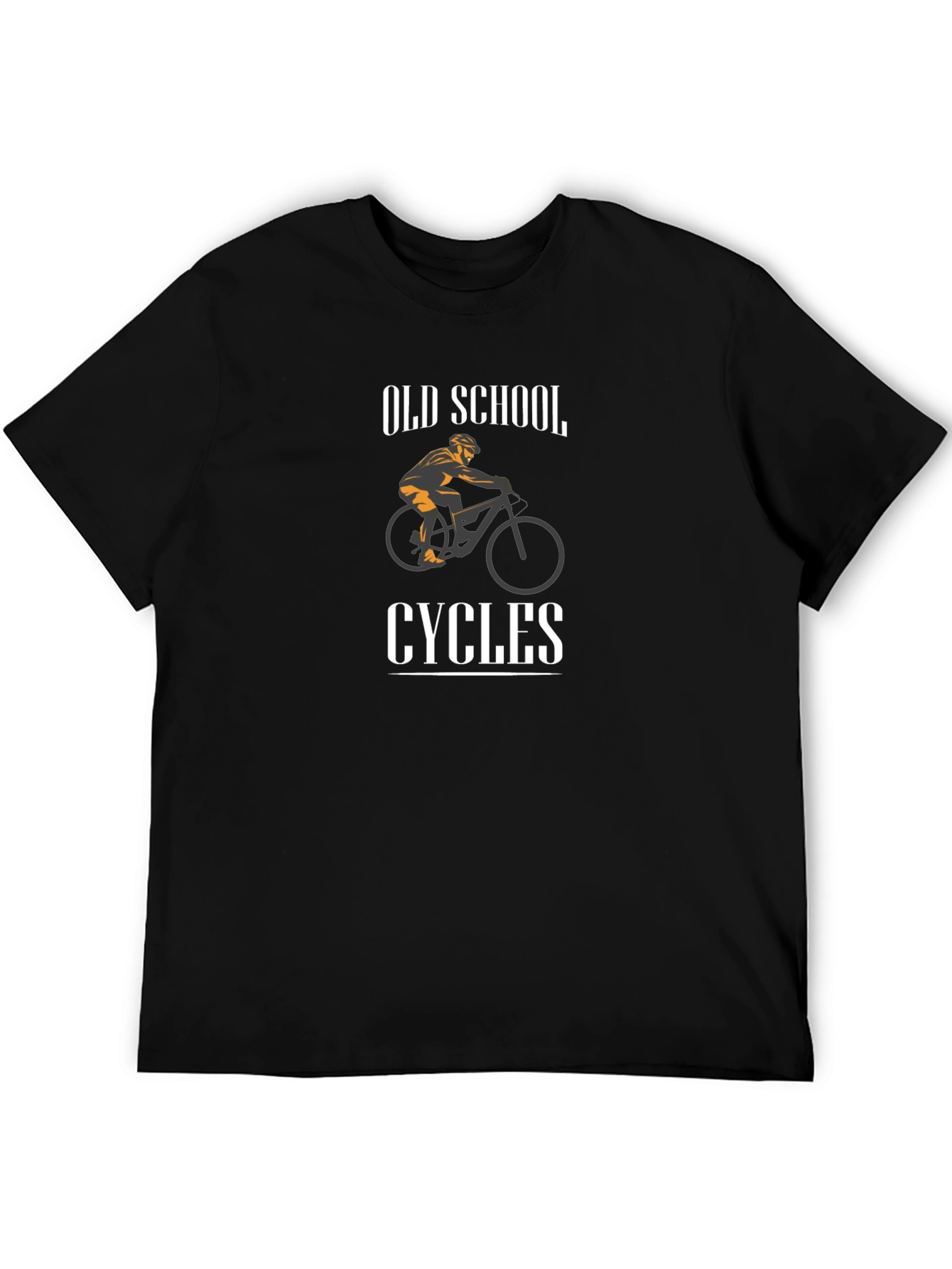 Black Old School Cycles T-Shirt view 5