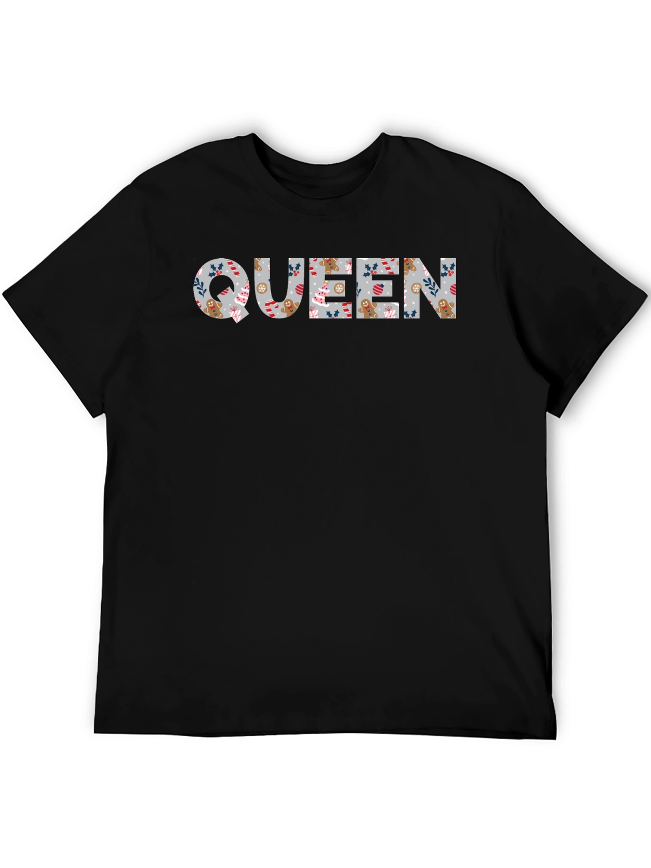 Black Queen Gingerbread Holiday T-Shirt view 5