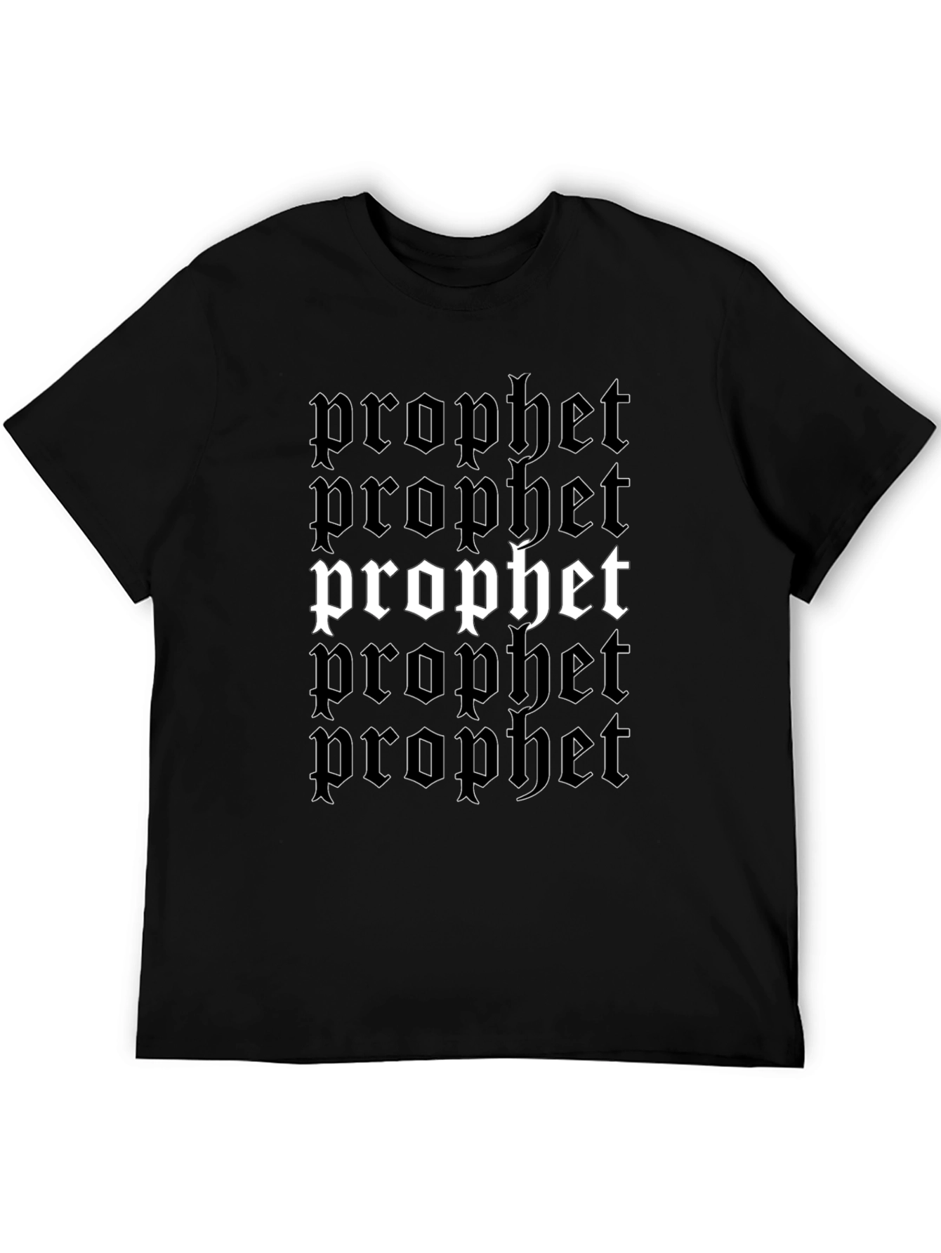 Black Prophet Graphic Tee - Black Crew Neck T-Shirt view 5