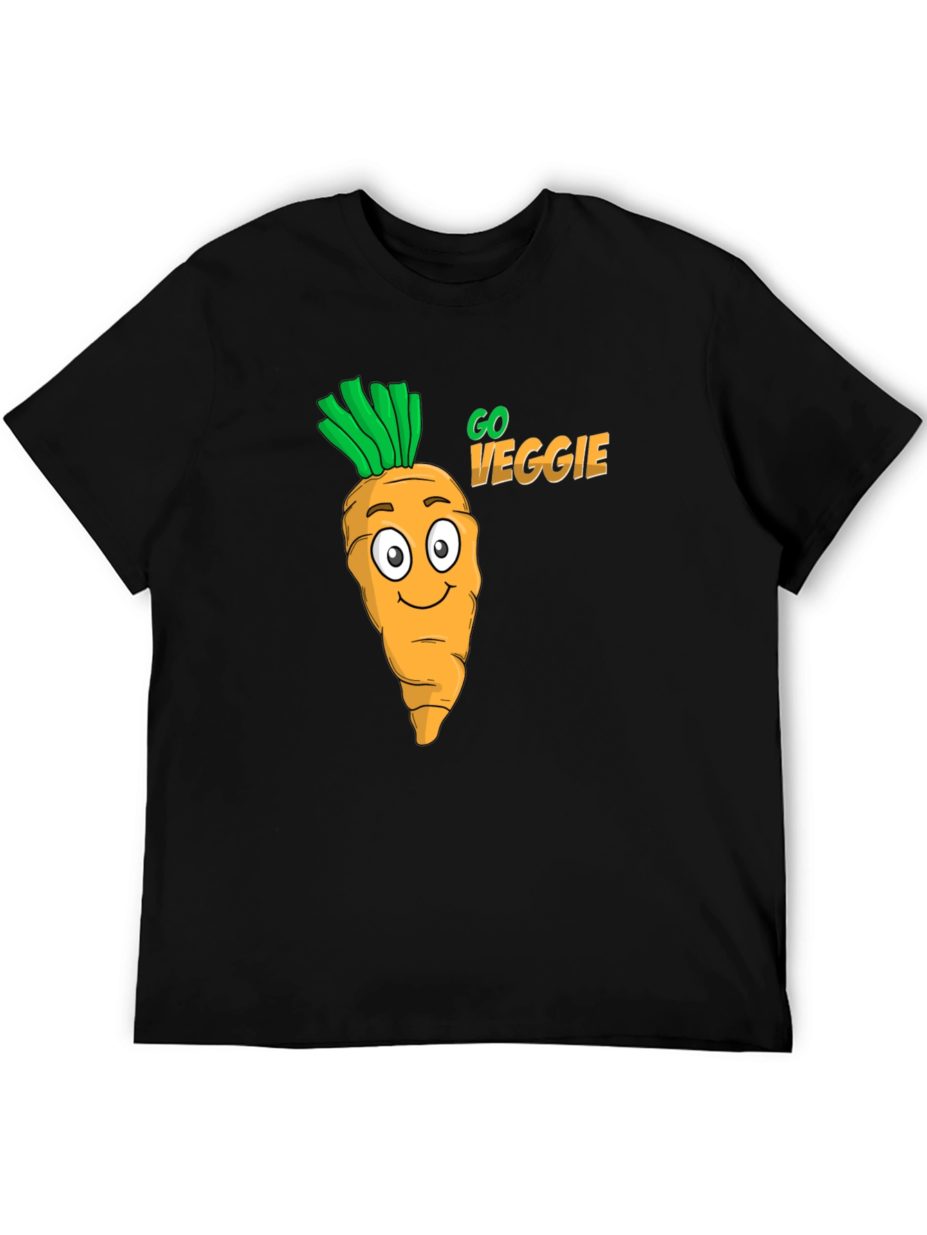 Black Go Veggie Black Graphic Tee view 5