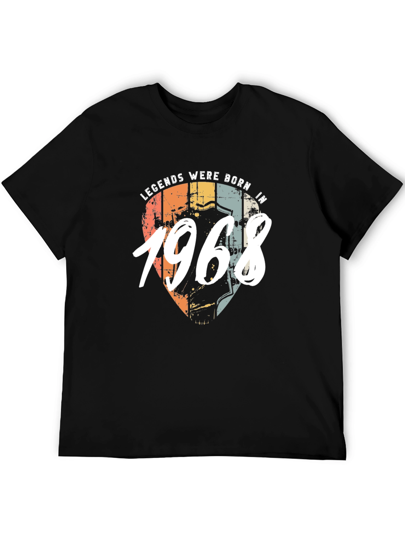 Black Legends Born In 1968 Black T-Shirt view 5