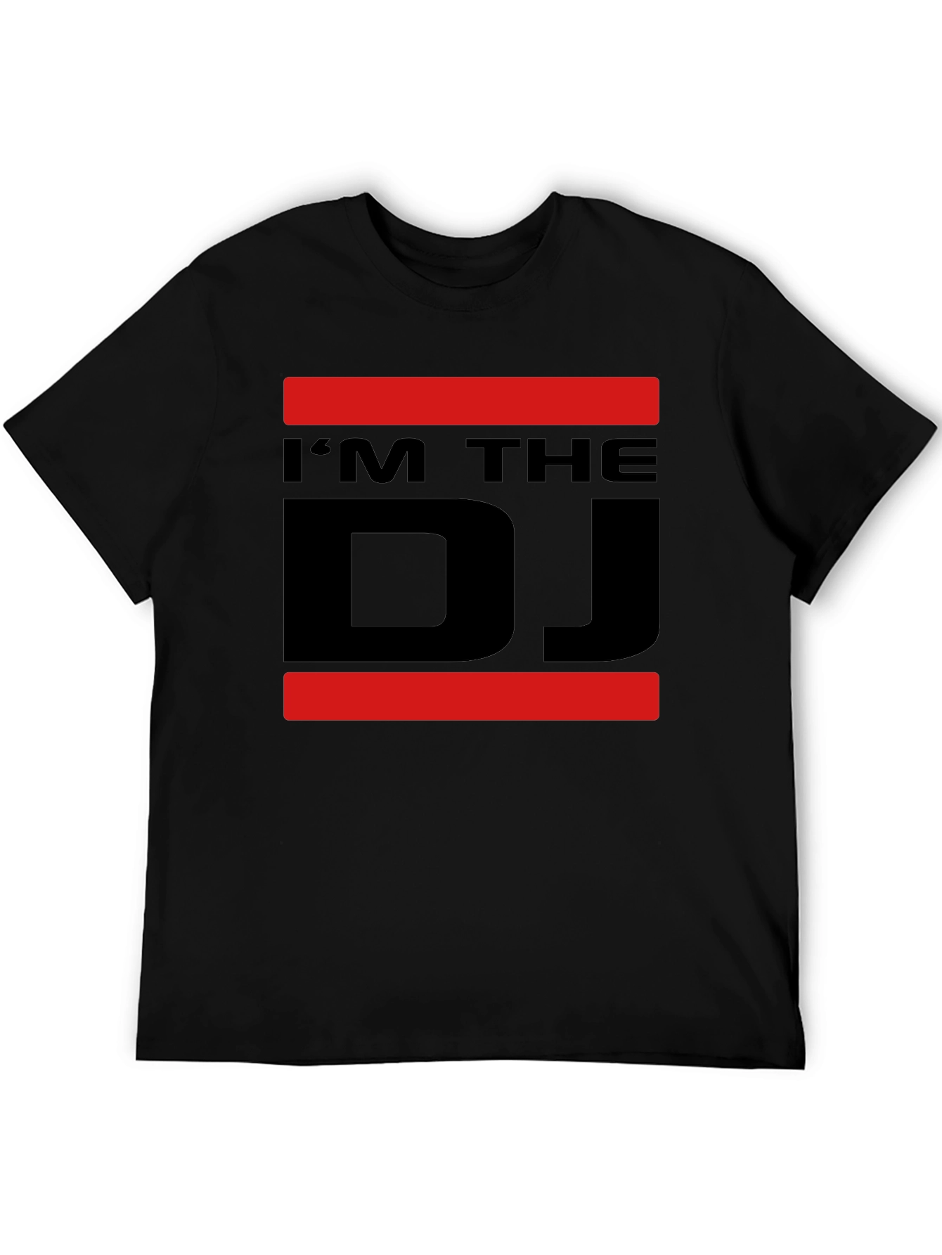 Black I'm The DJ Graphic Tee - Black Cotton Blend view 5