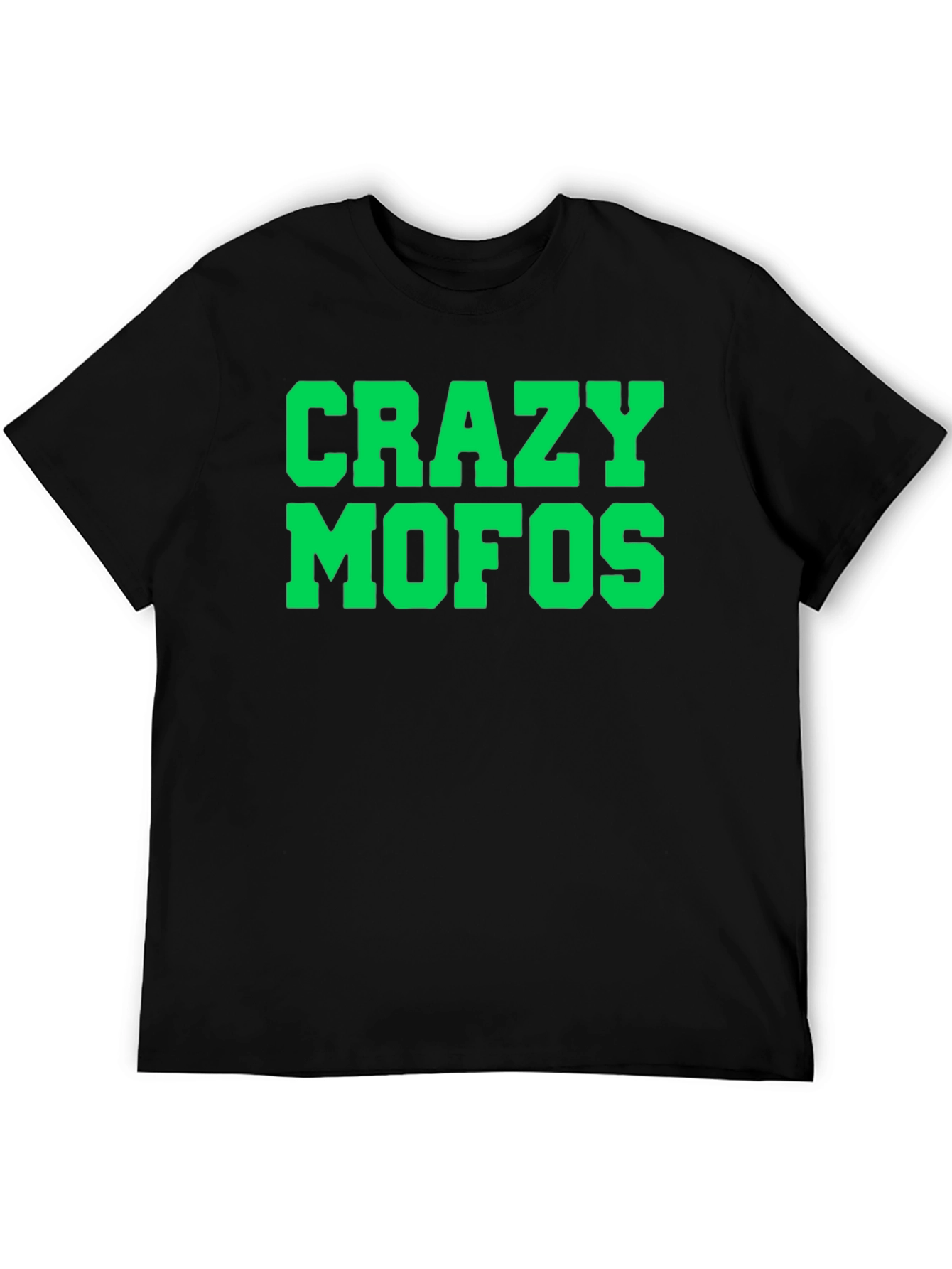 Black Crazy Mofos Graphic Tee - Bold Statement T-Shirt view 5