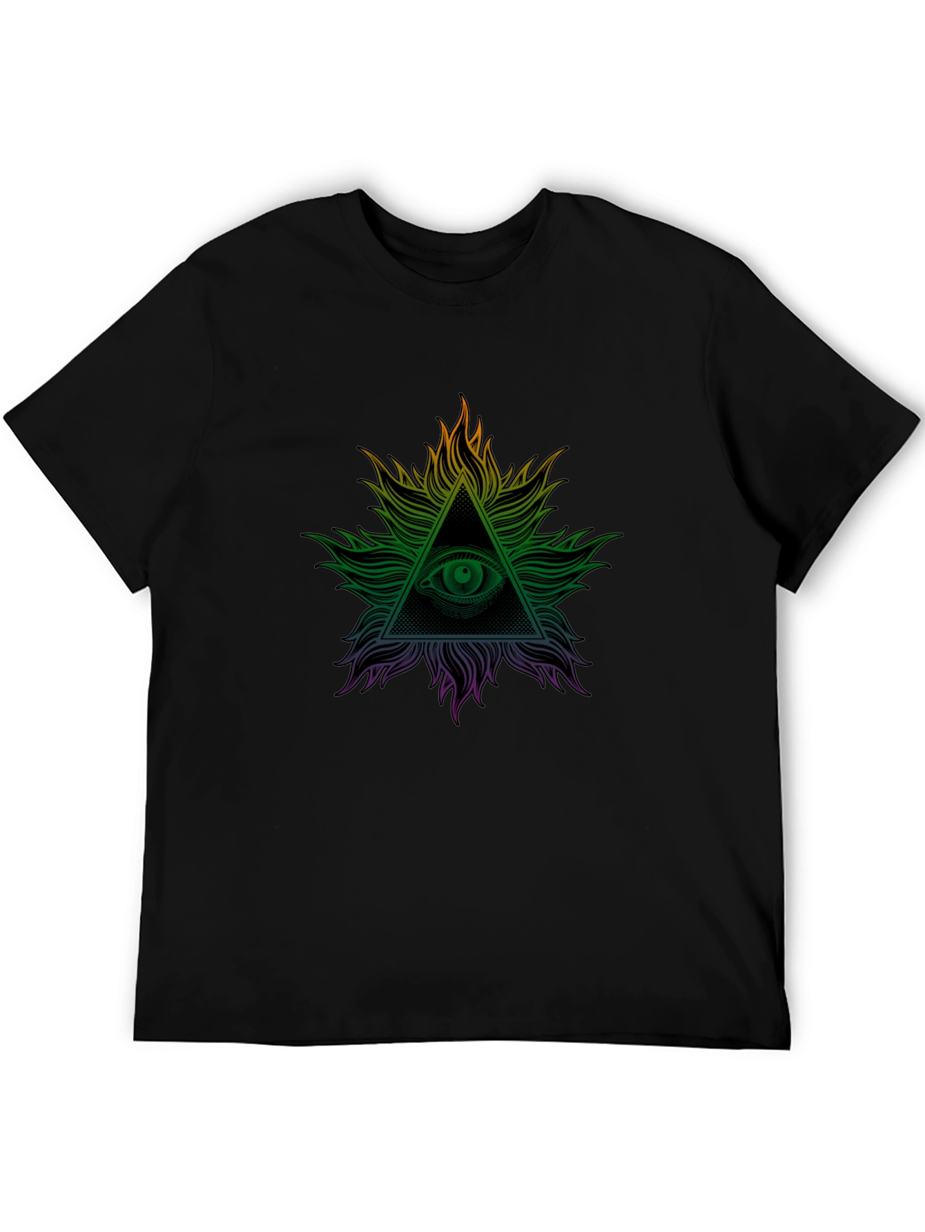 Black All Seeing Eye Graphic Tee - Illuminati Design view 5