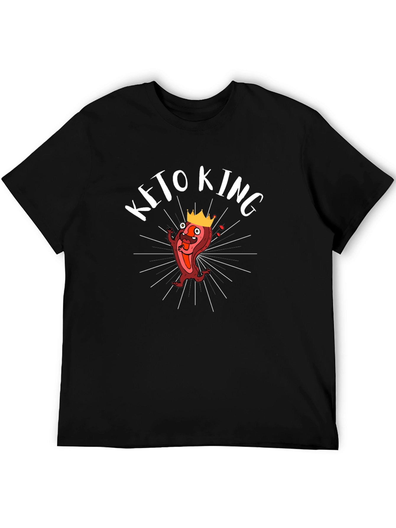 Black Keto King Black Graphic T-Shirt view 5