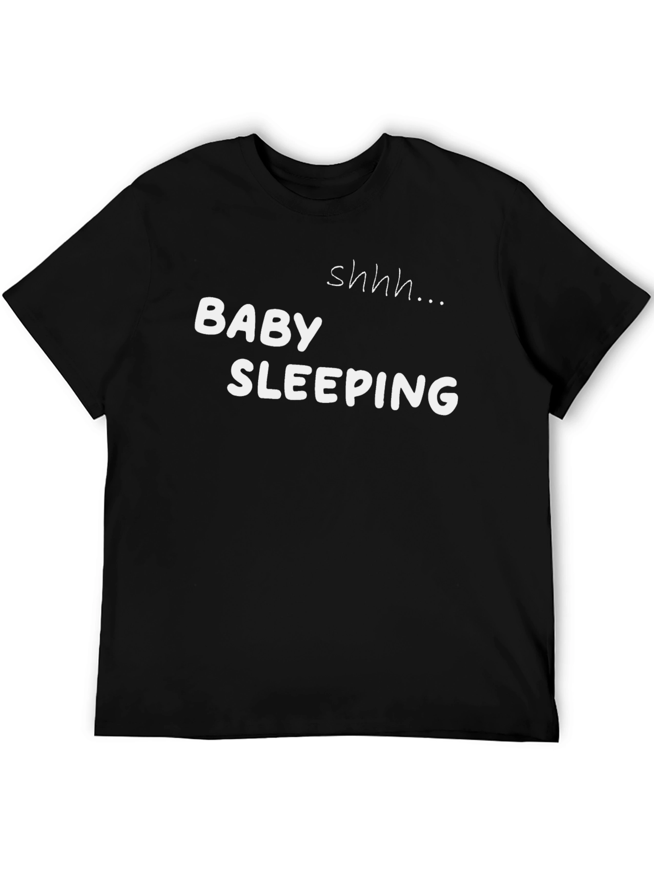 Black Baby Sleeping Graphic Tee - Black view 5