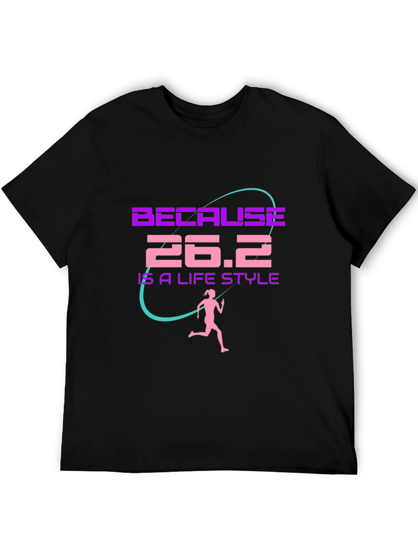 Black 26.2 Marathon Lifestyle T-Shirt - Running Apparel view 5