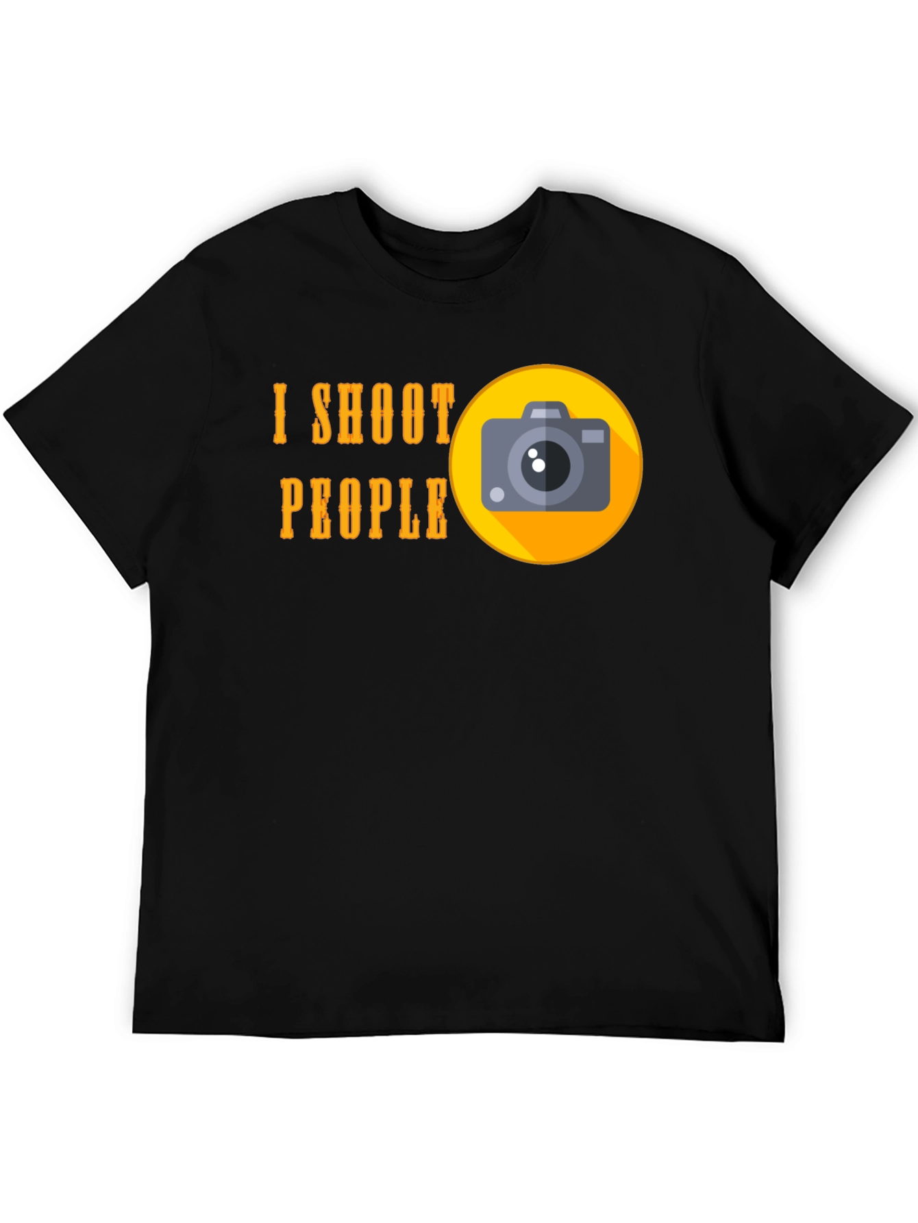 Black I Shoot People T-Shirt - Funny Photographer Tee view 5