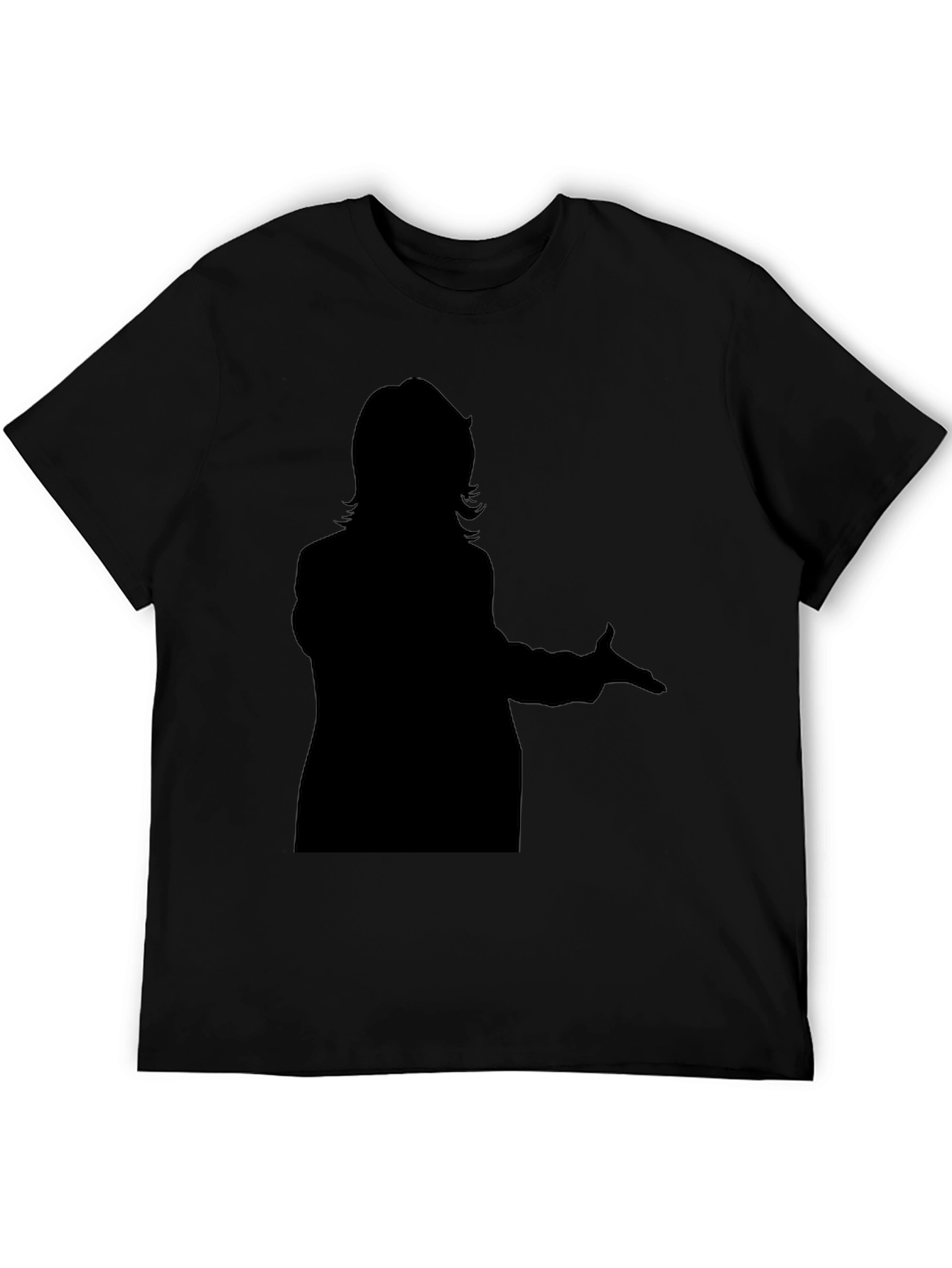 Black Silhouette Graphic Tee - Classic Black T-Shirt view 5