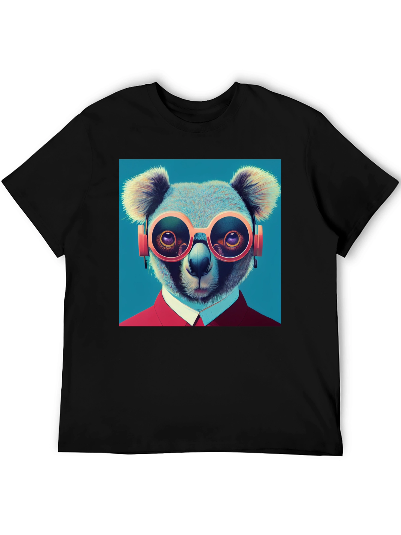 Black Koala in Specs Graphic Tee - Unique Animal Design view 5