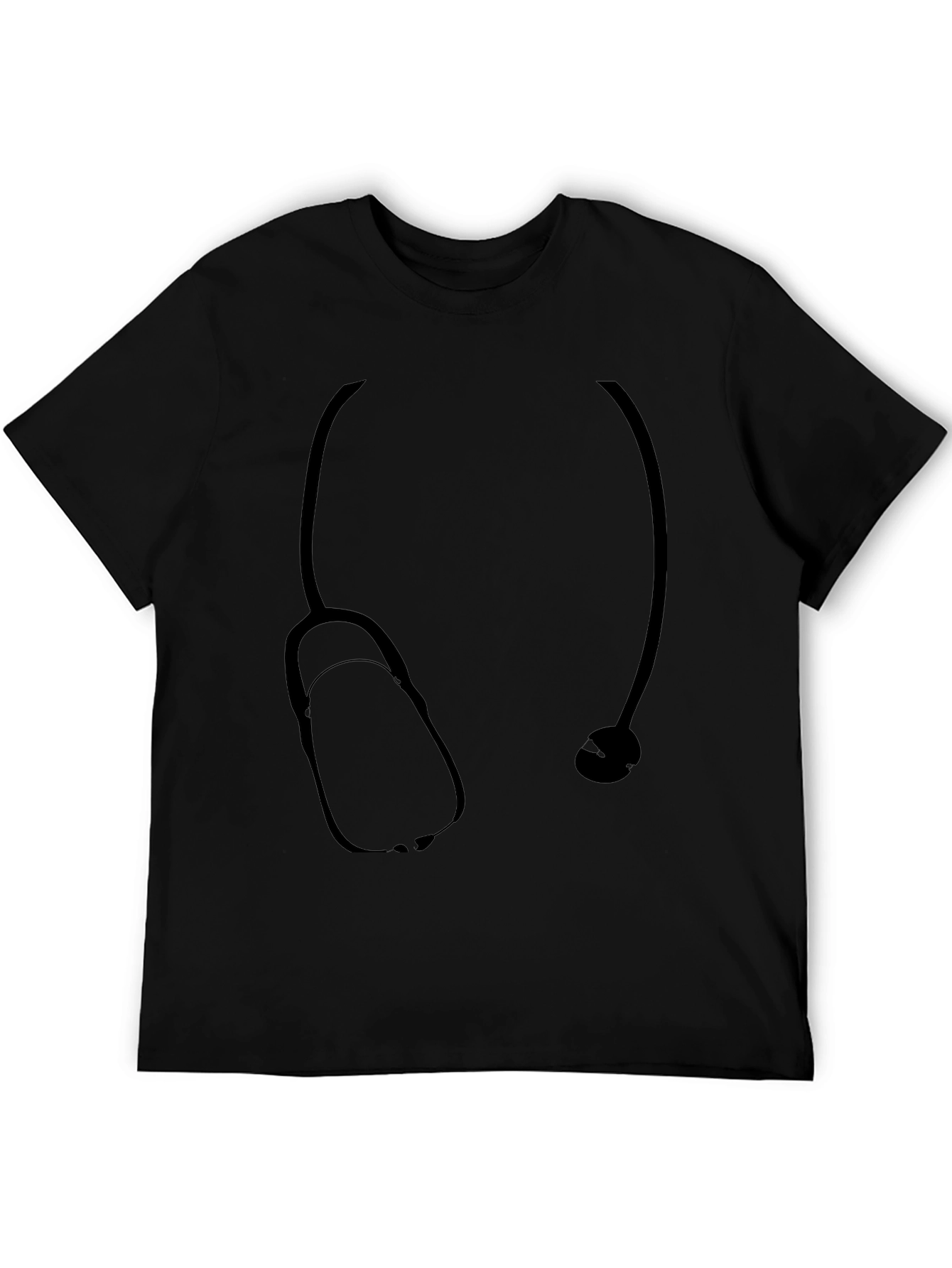 Black Stethoscope Graphic Tee - Medical Professional Apparel view 5
