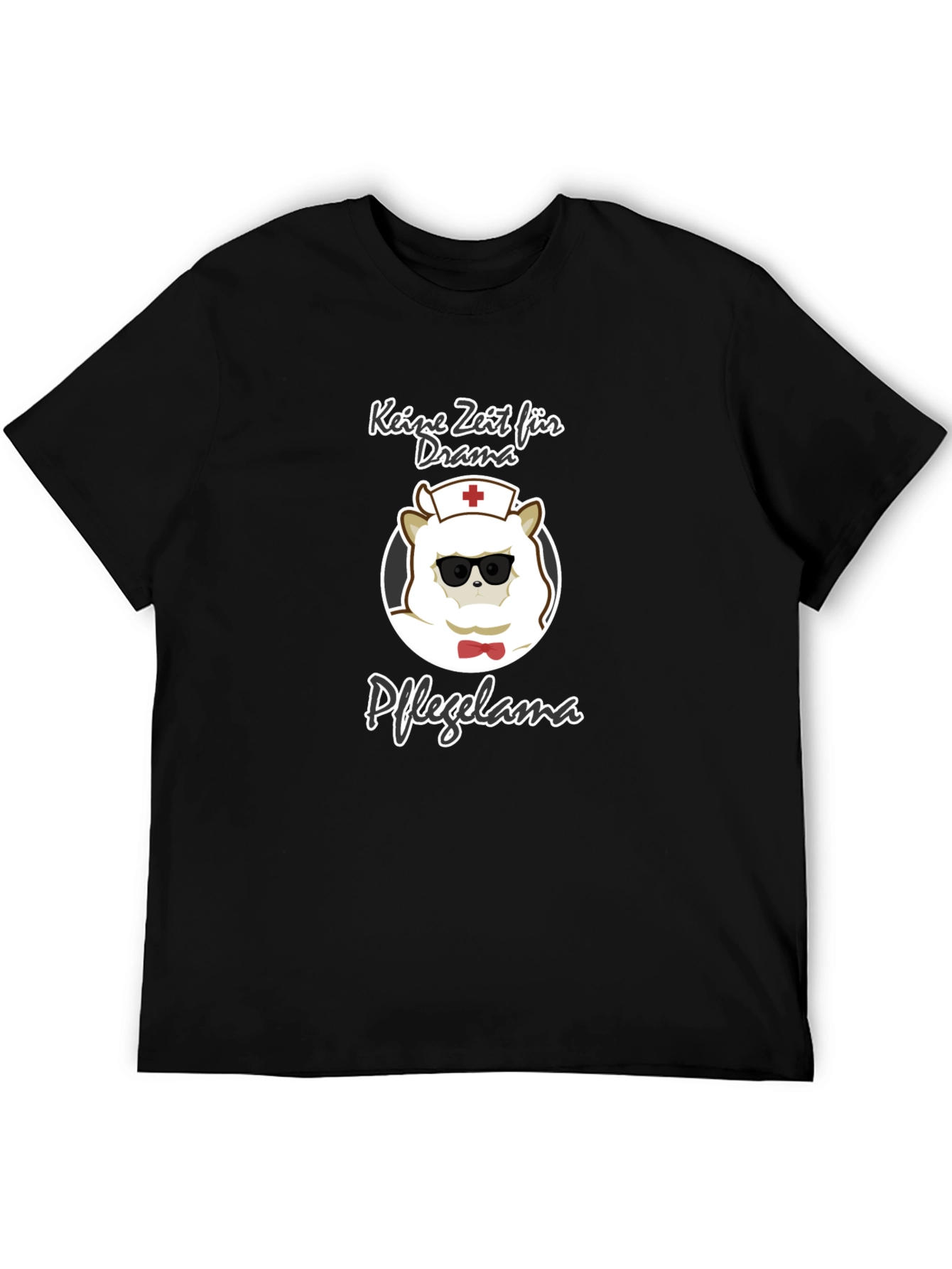 Black Nurse Llama T-Shirt: No Time For Drama, Just Care! view 5