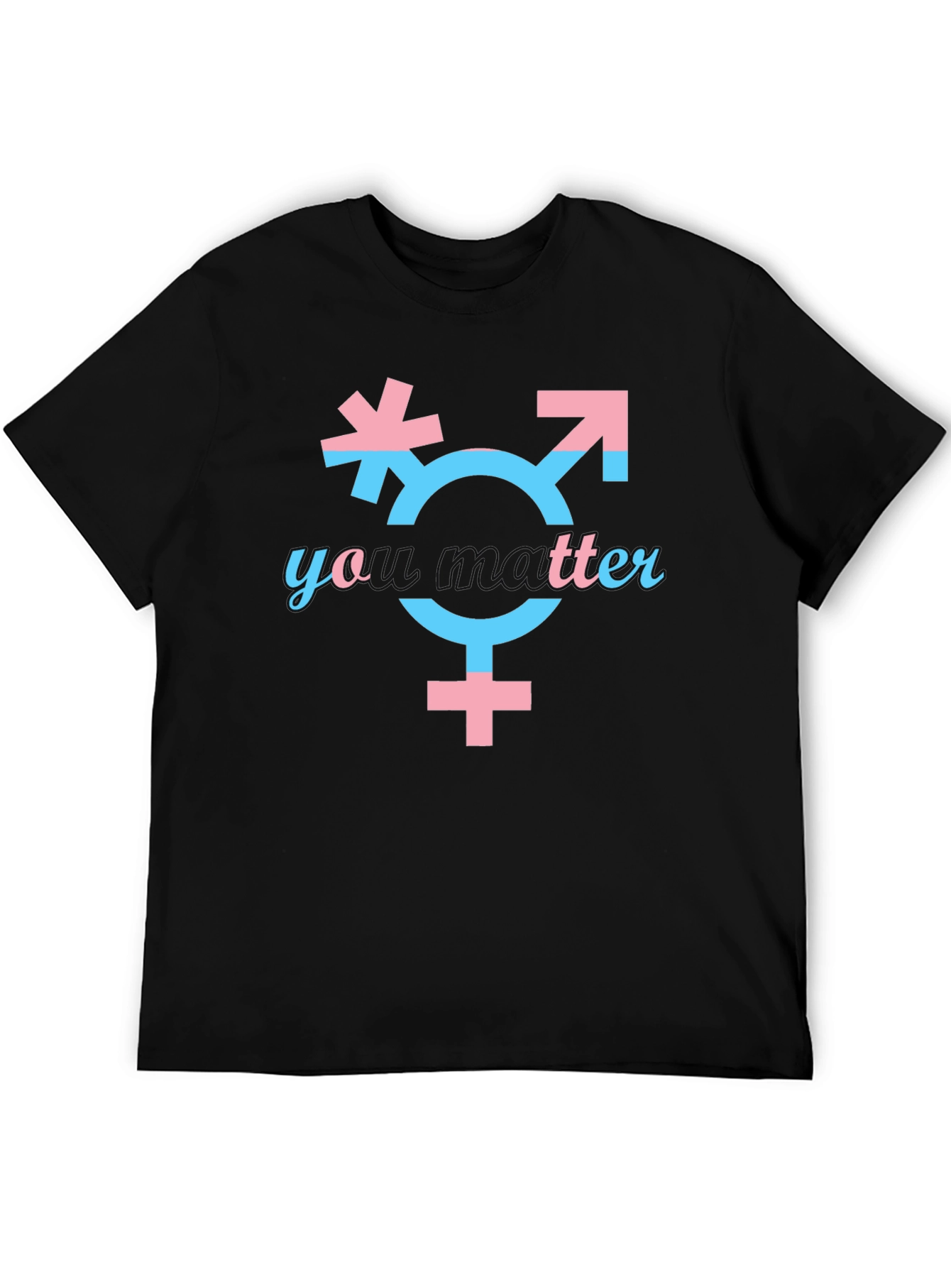 Black Transgender Pride T-Shirt - You Matter view 5