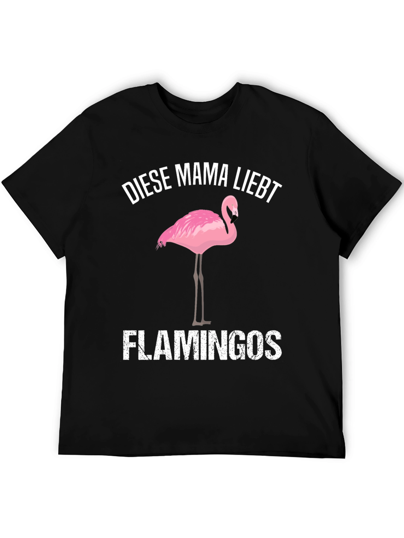 Black Mama Loves Flamingos Graphic T-Shirt view 5