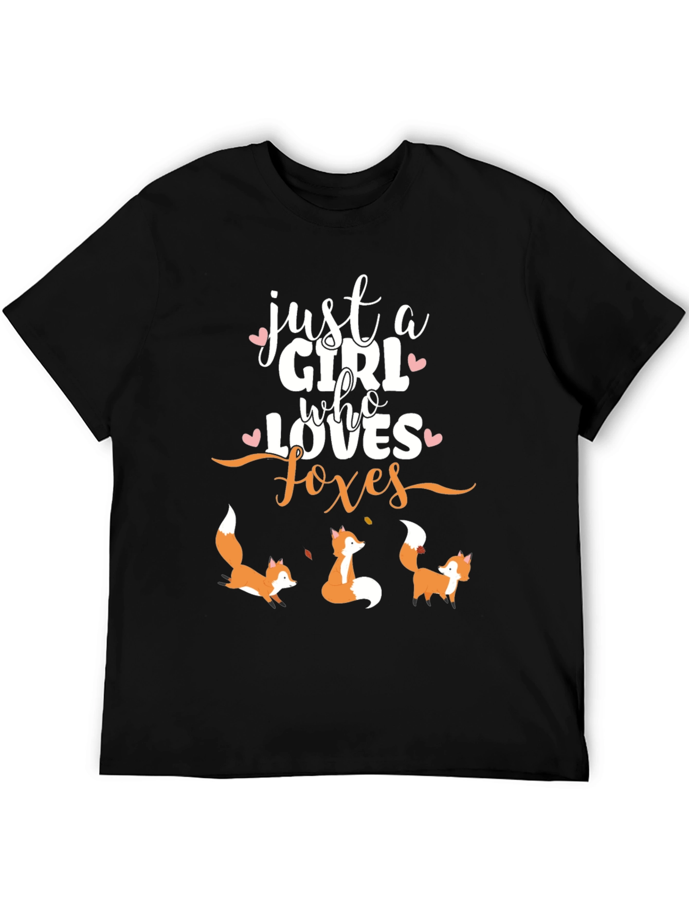 Black Girl Loves Foxes T-Shirt view 5