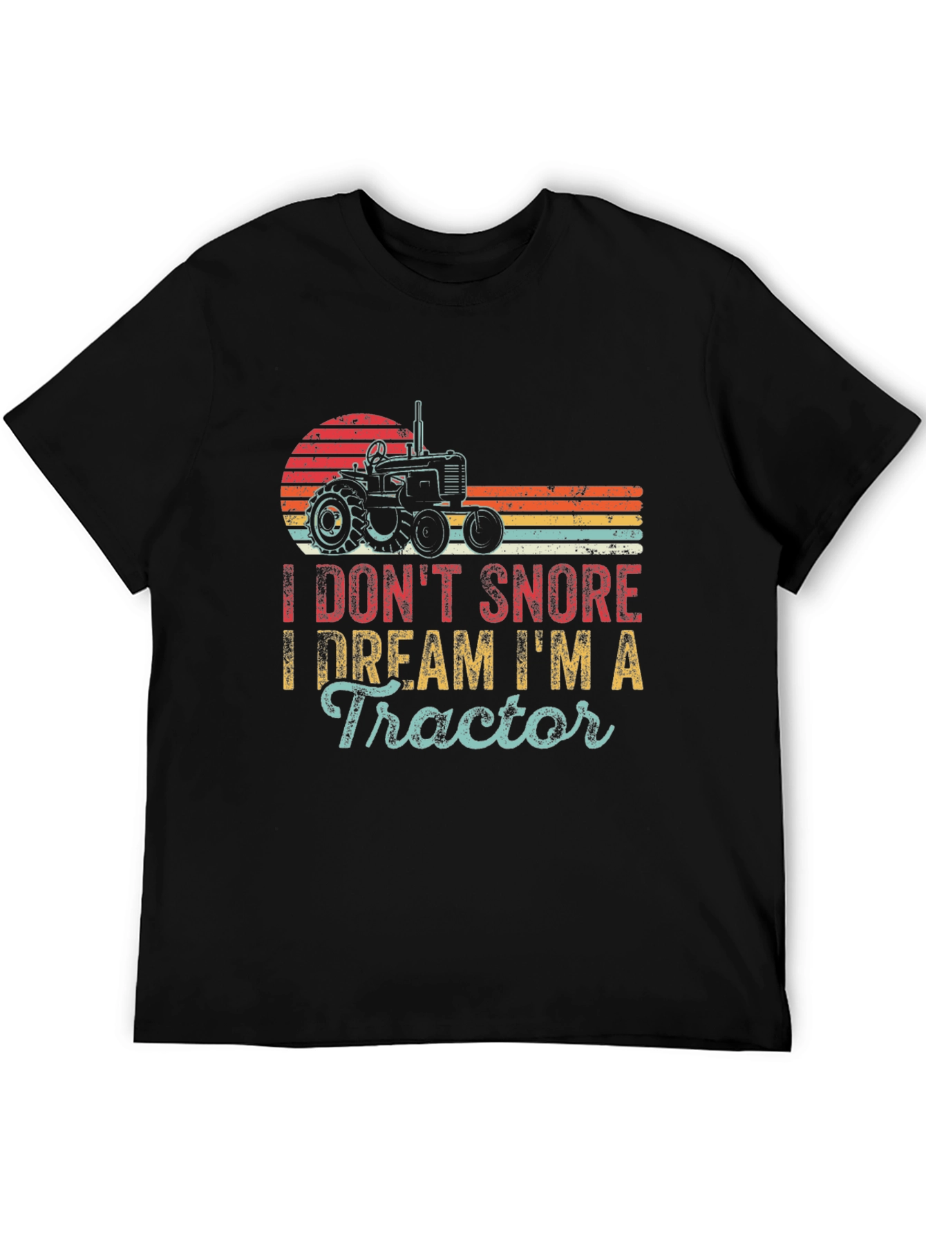 Black I Don't Snore I Dream I'm A Tractor Graphic Tee view 5