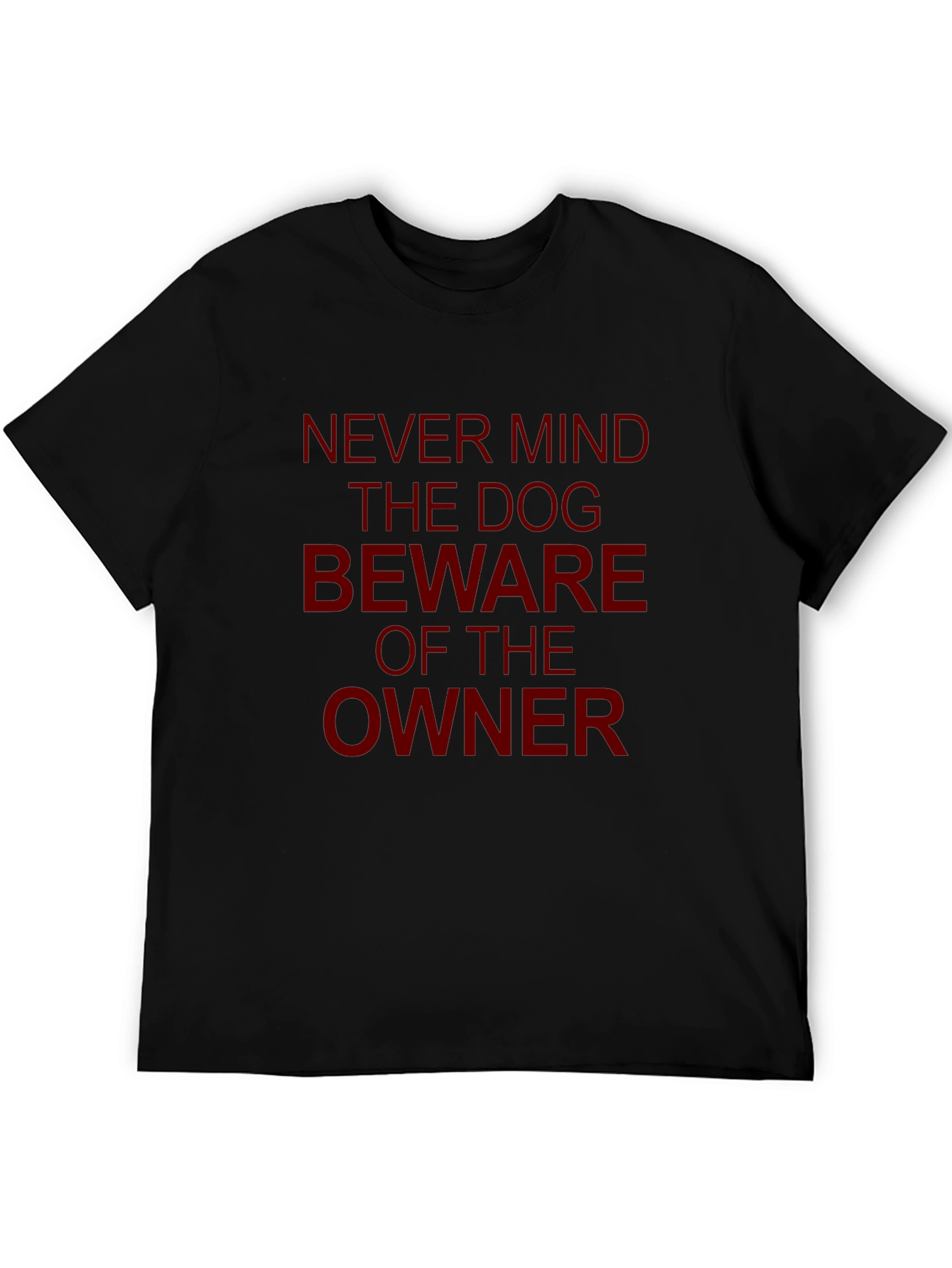 Black Funny Dog Owner Beware Graphic T-Shirt view 5