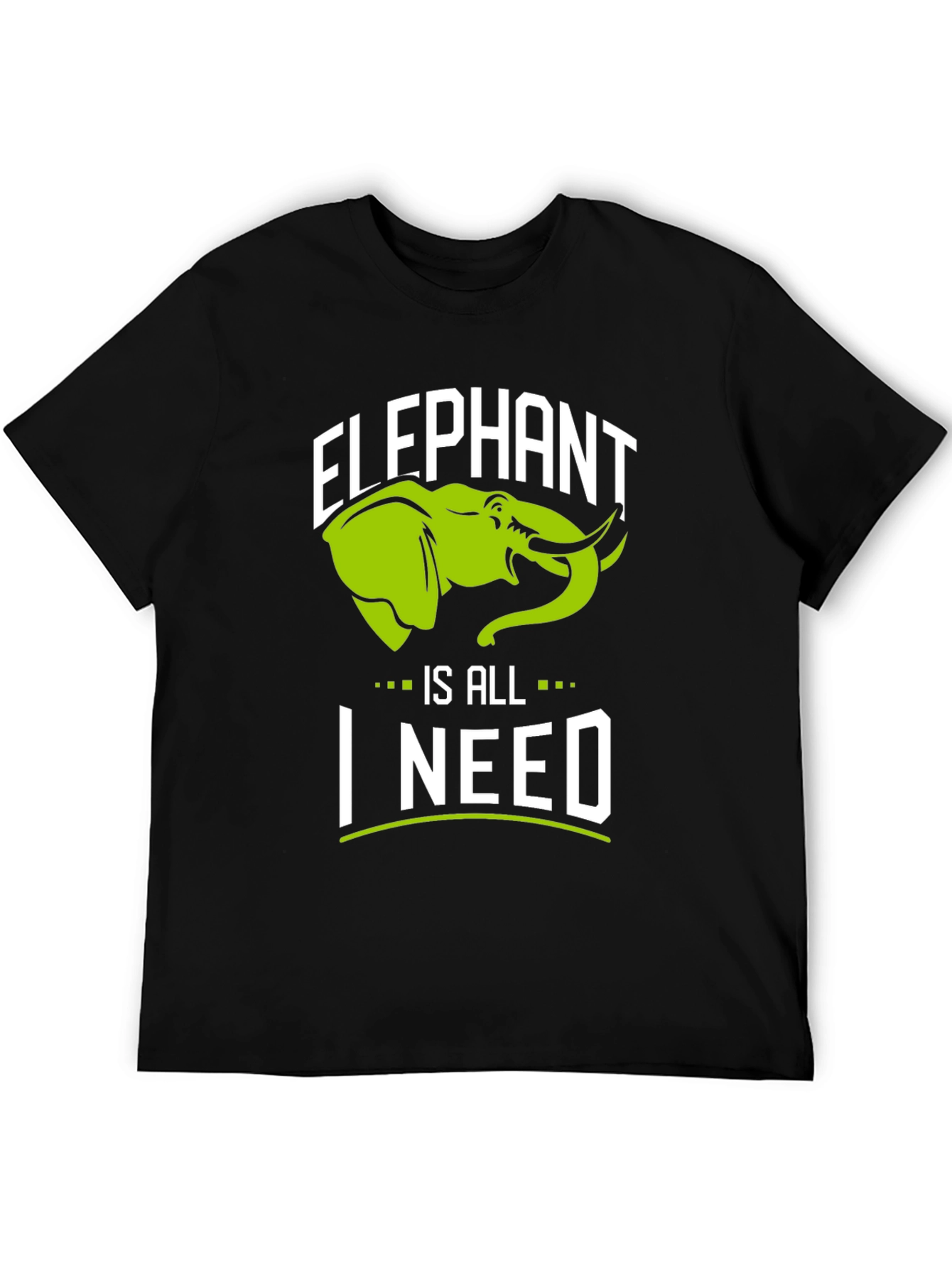 Black Elephant Is All I Need Black Graphic T-Shirt view 5