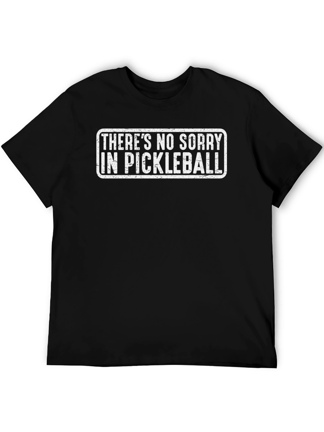 Black Funny Pickleball T-Shirt - No Sorry Design view 5