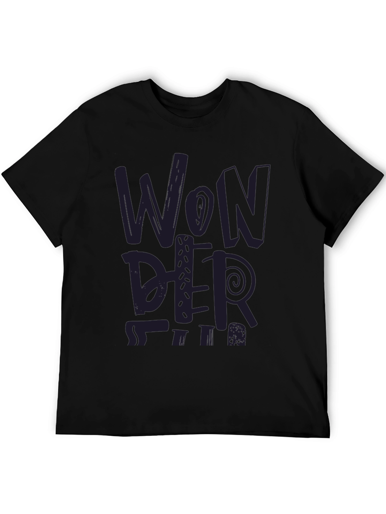 Black Wonder Graphic Tee - Trendy Print view 5