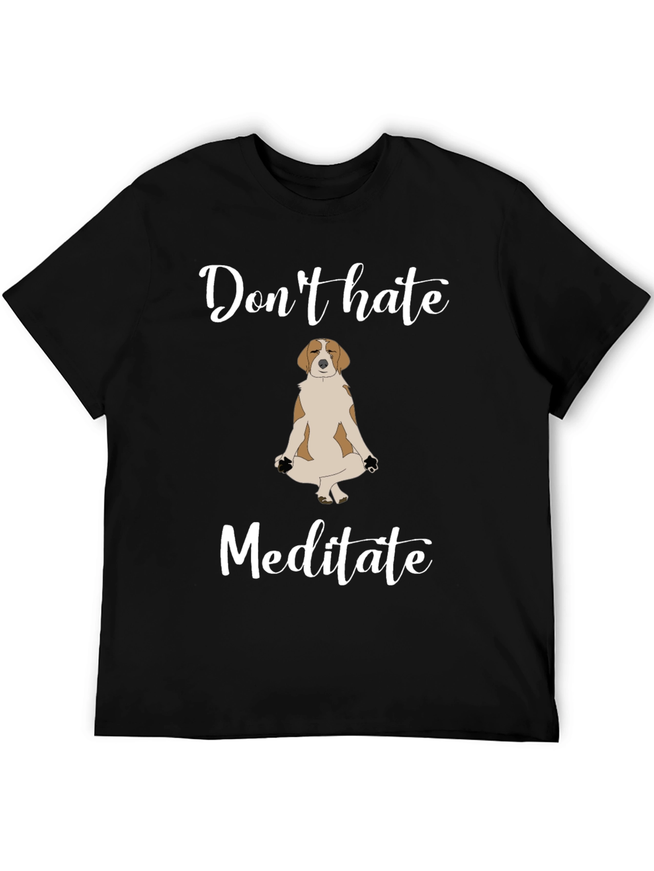 Black Don't Hate Meditate Graphic Tee - Unisex Cotton T-Shirt view 5